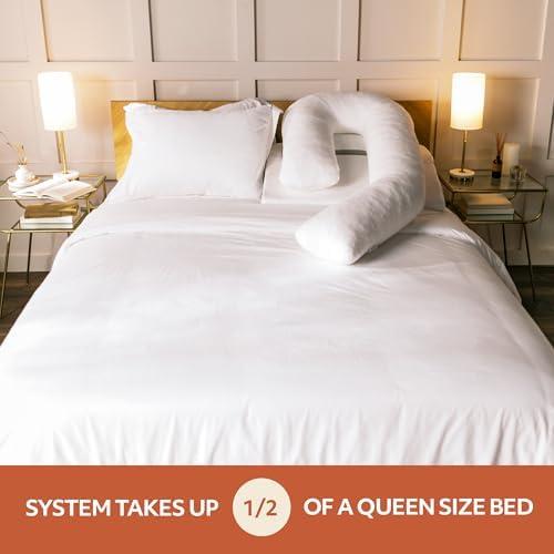 MedCline MedCline Shoulder Relief System with Extra Cases, Bed Wedge Pillow for Shoulder Pain Relief and Therapeutic Body Pillow, Inclined Sleep Position with Arm Pocket, Large for 5'10" and Above