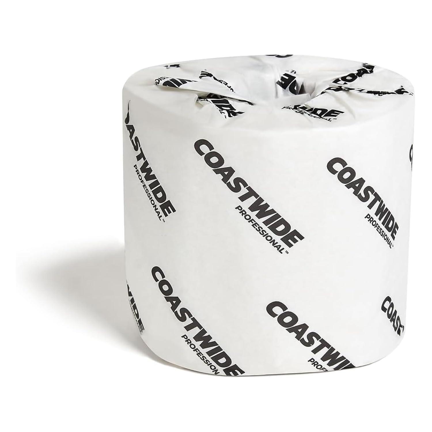 COASTWIDE Coastwide Recycled Toilet Paper Rolls, 2-Ply, 350 Sheets Per Roll (48 Individually Wrapped Toilet Paper Rolls Per Carton)