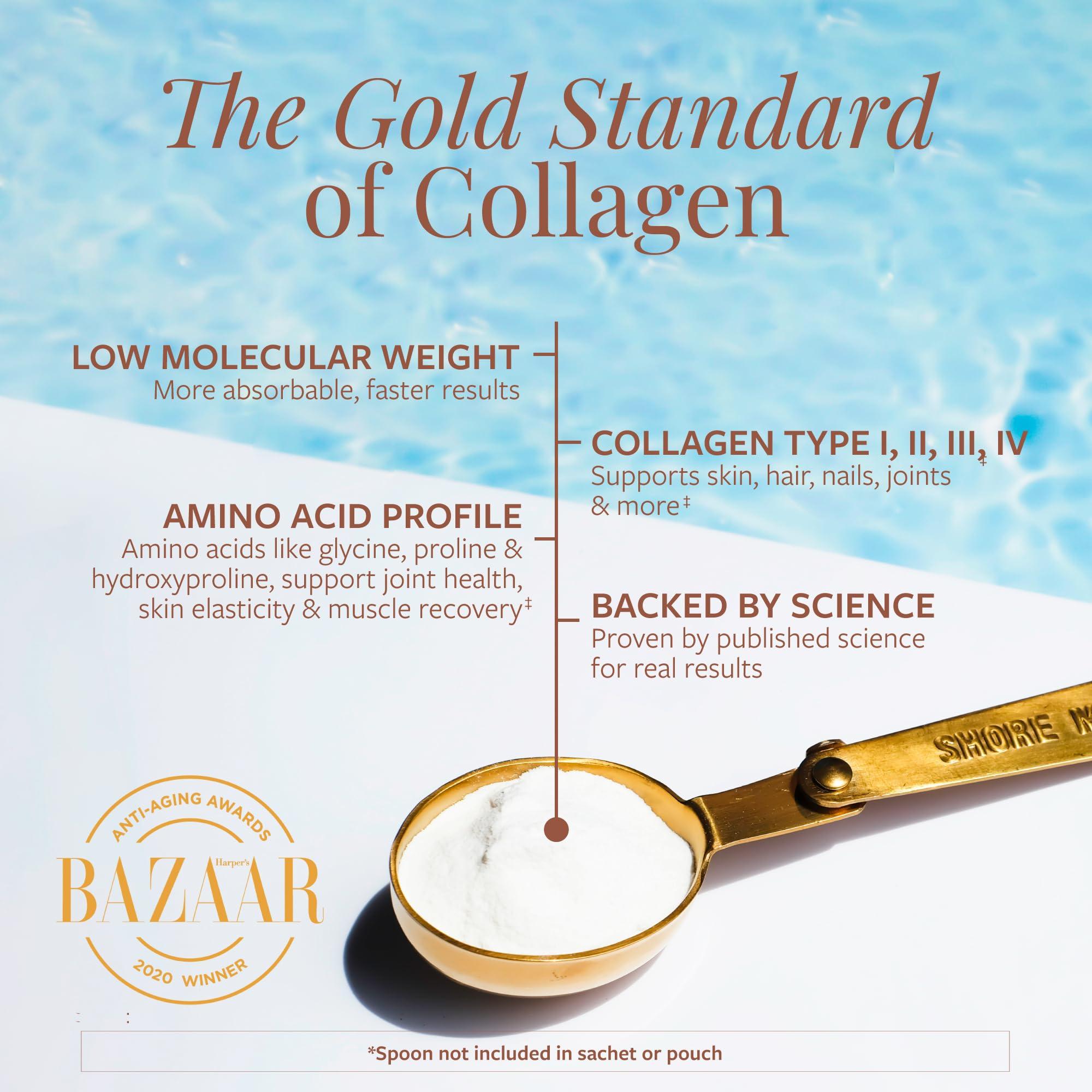 Shore Magic Shore Magic Premium Marine Collagen Powder with Type I II III and IV, Hydrolyzed Peptides for Women and Men, Sourced from Wild Fish, Certified Kosher, Unflavored, Sustainable 4.93 Oz Pouch