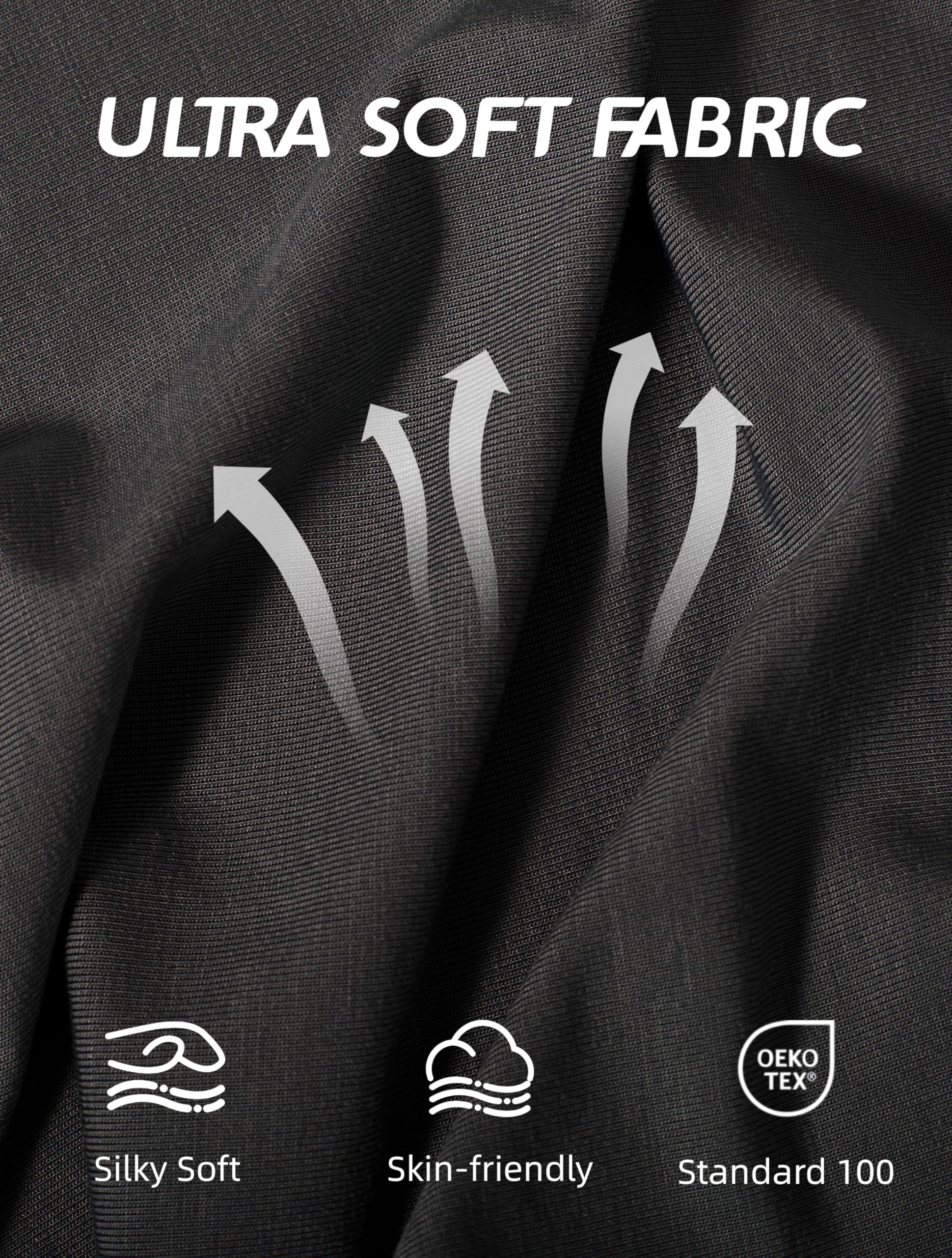 TIICHOO TIICHOO Washable Incontinence Underwear for Men Soft Male Protective Leak Proof Briefs with 50 ml Absorbency 5 Pack(XX-Large, 5 Black)