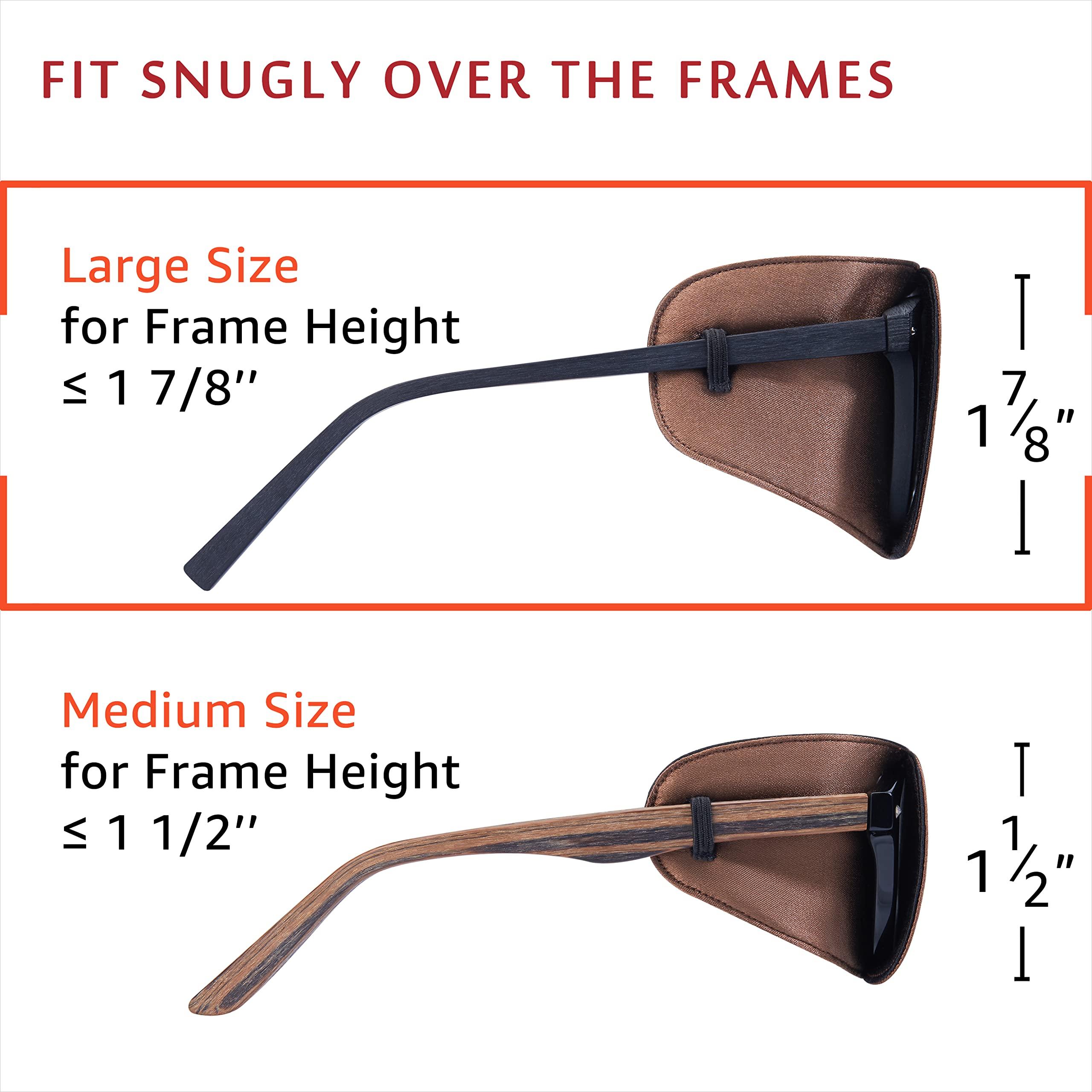 Astropic Astropic Large Silk Eye Patch for Adults Kids Glasses to Cover Either Eye (Large, Brown)