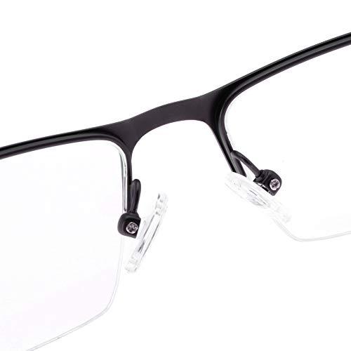 Jcerki Jcerki Photochromic Gray Reading Glasses +2.25 Strength Half frame Men Eyeglasses