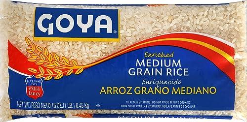Goya Goya Foods Enriched Medium Grain Rice, 1 Pound (Pack of 30), 16-Ounce