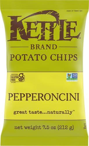Kettle Brand Kettle Brand Potato Chips Pepperoncini, 7.5 Oz (Pack of 4)