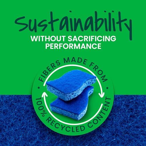 Scotch-Brite Scotch-Brite Zero Scratch Scrub Sponges, 12 Kitchen Sponges for Washing Dishes and Cleaning the Kitchen and Bath, Non-Scratch Sponge Safe for Non-Stick Cookware