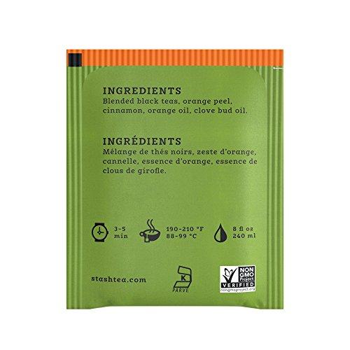 Stash Stash Tea Orange Spice Black Tea, Box of 100 Tea Bags in Foil (Packaging May Vary)