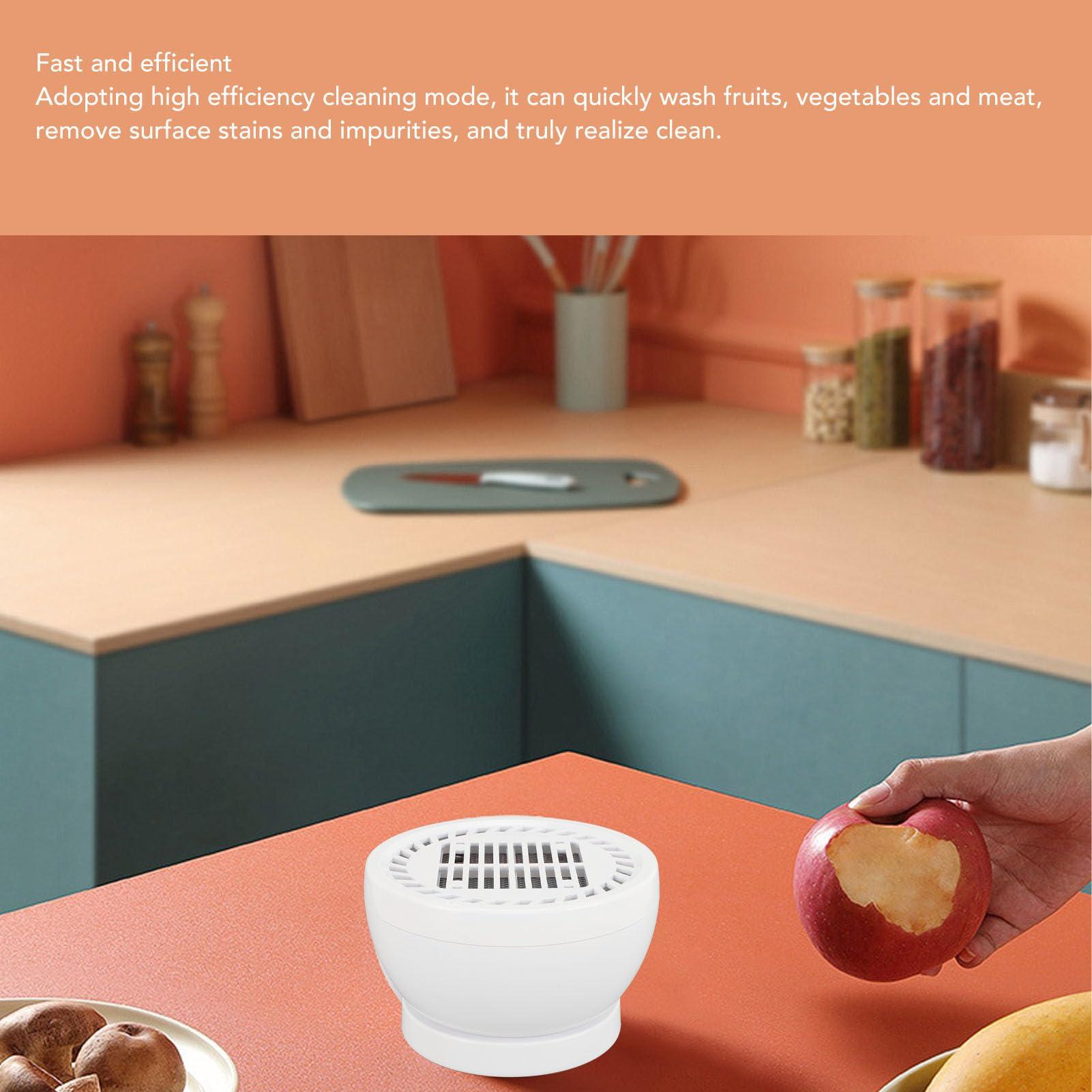 NineLife Basics Fruit and Vegetable Washing Machine, Rotatable Fruit and Vegetable Purifier Fruit Cleaner Device Turns on in The Water, IPX7 Water Type C Charging Fruit Cleaner Device