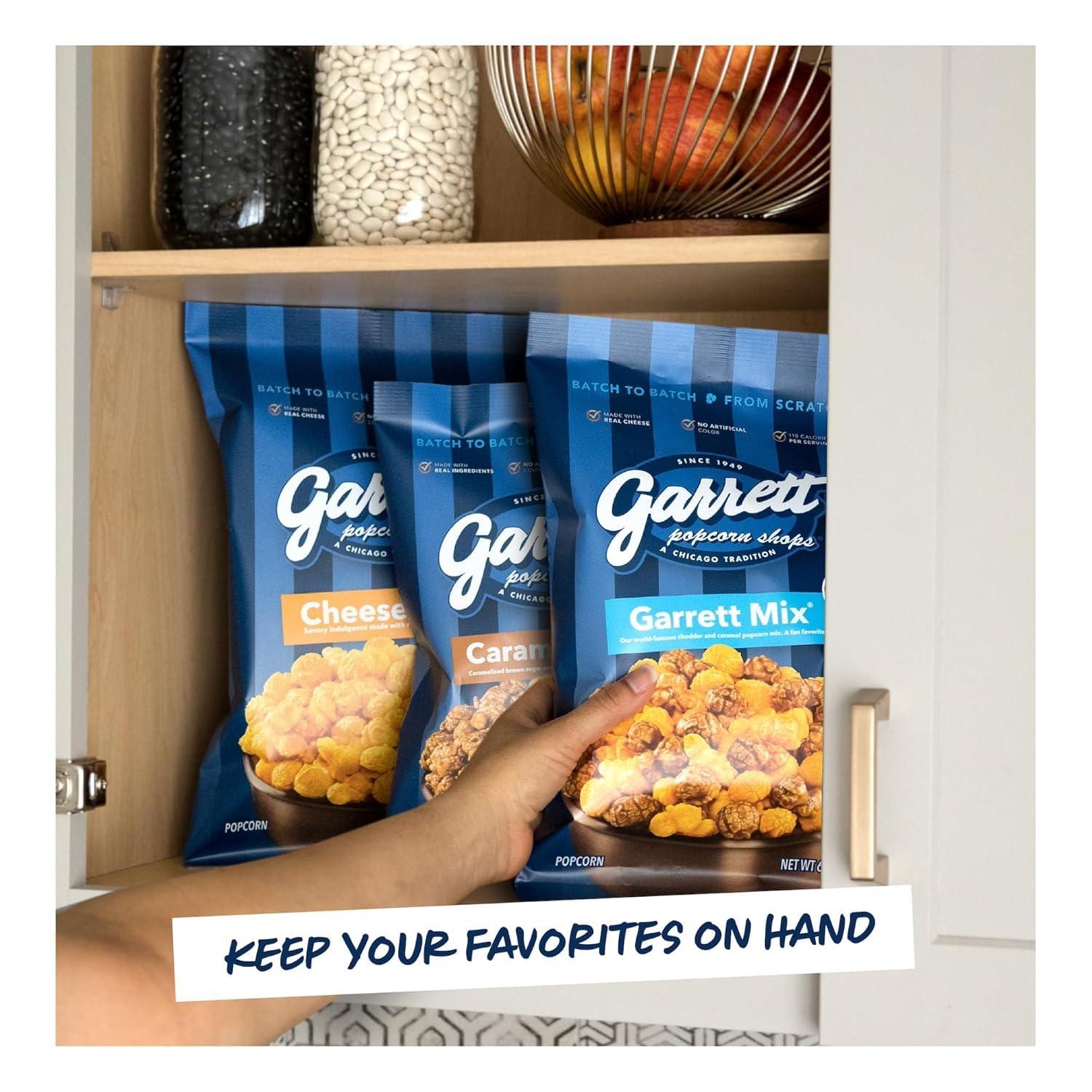 Garrett Popcorn Shops Garrett Popcorn Garrett Mix, 6.0oz, 4 Bags, Cheese and Caramel Gourmet Popcorn, Gluten Free, Sweet and Salty Snack, Popped Popcorn Bags