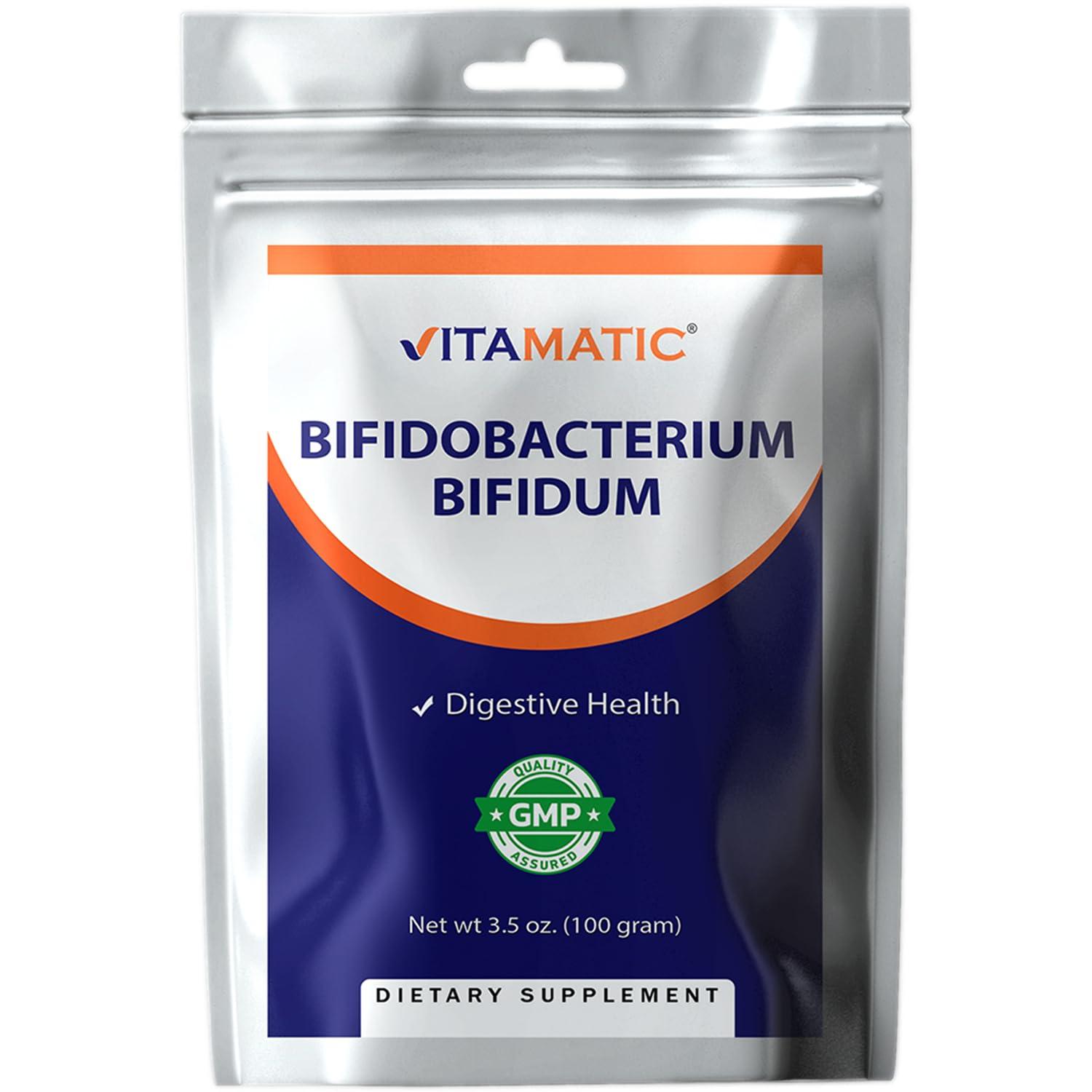 Vitamatic Vitamatic Bifidobacterium Bifidum Probiotic Powder - Digestive Health Support - 100 Gram (3.5 OZ) - 100 Servings