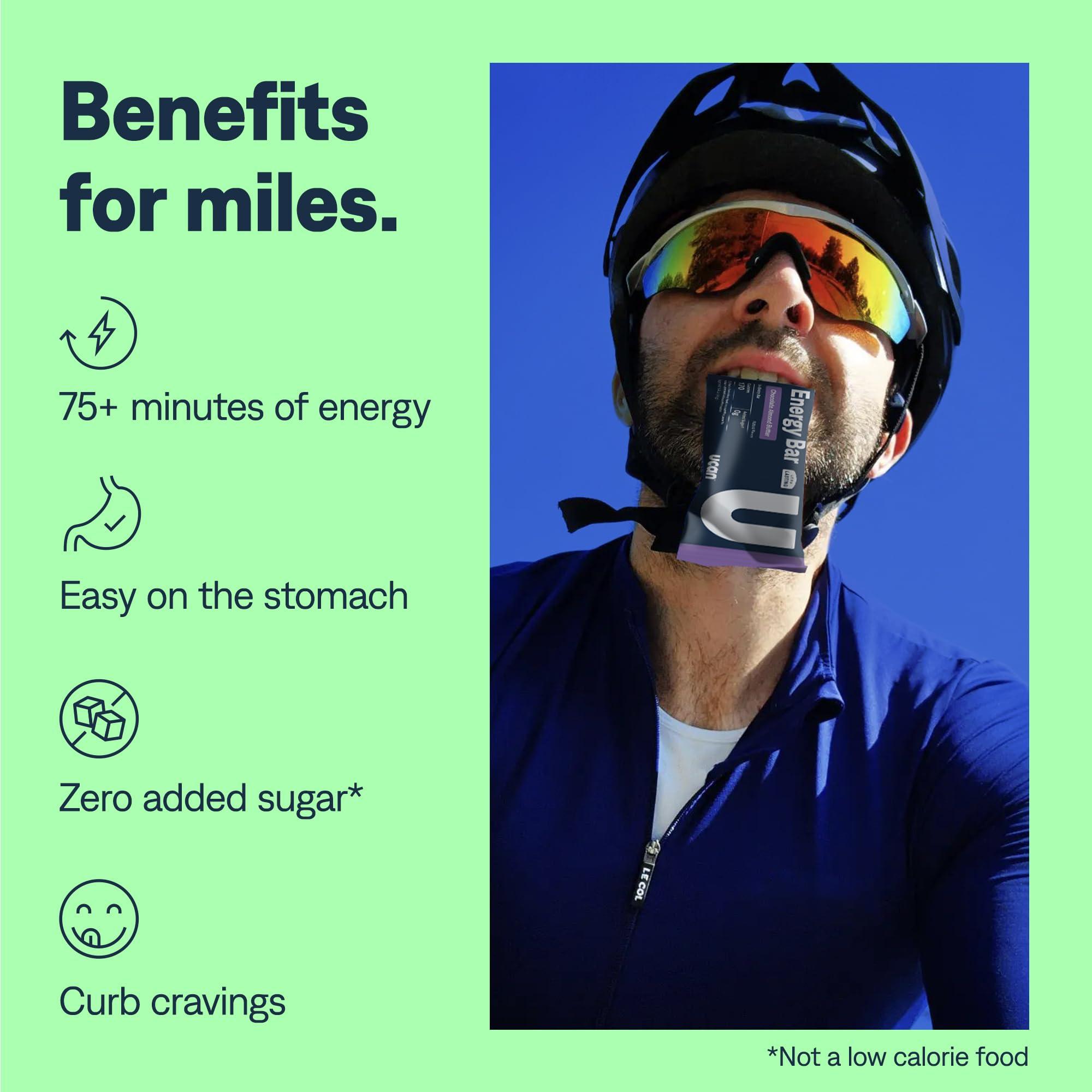 UCAN UCAN Energy Bars | Low Sugar, Low Calories | Gut Friendly, Caffeine-Free, Vegan, Non-GMO, No Soy, Keto Friendly | Running, Cycling, Fitness, Pre & Post Workout | Chocolate Almond Butter 12 Count