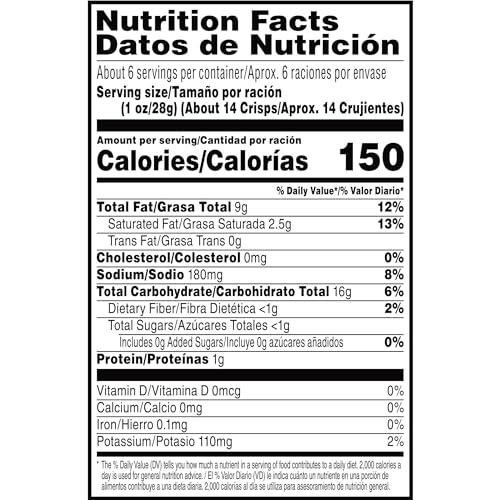 Pringles Pringles Potato Crisps Chips, Lunch Snacks, On-The-Go Snacks, Ranch, 5.5oz Can (1 Can)