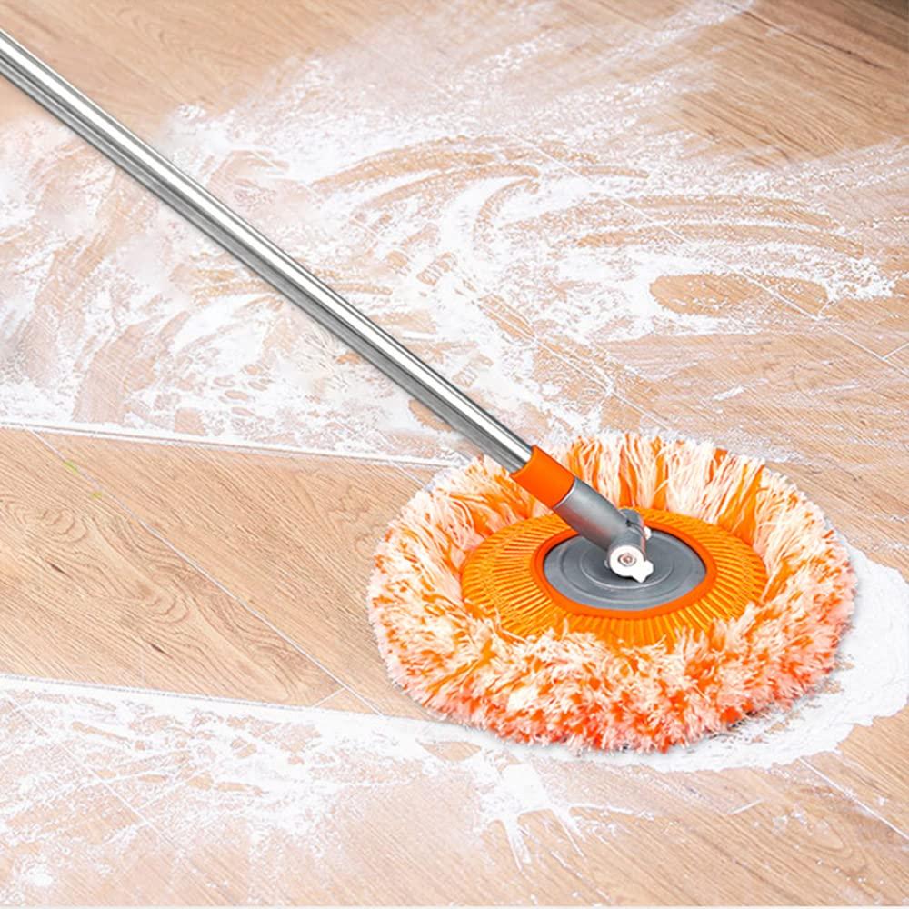 Drkicsy 360 Rotatable Adjustable Cleaning Mop, Extendable Wall Cleaning Mop with Long Handle, Multifunctional Dust Mops Household Rotating Mop for Wall Ceiling Window Floor (Grey, 55-110CM)