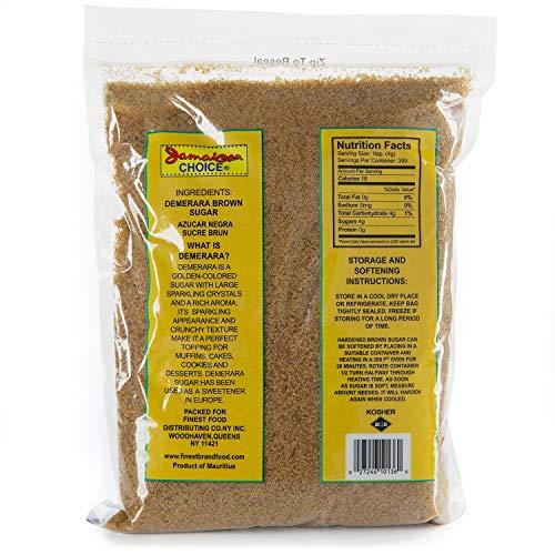 Jamaican Choice Demerara Brown Sugar - Made From Pure Sugar Cane, Product of Mauritius, Kosher | 56 Oz - By Jamaican Choice