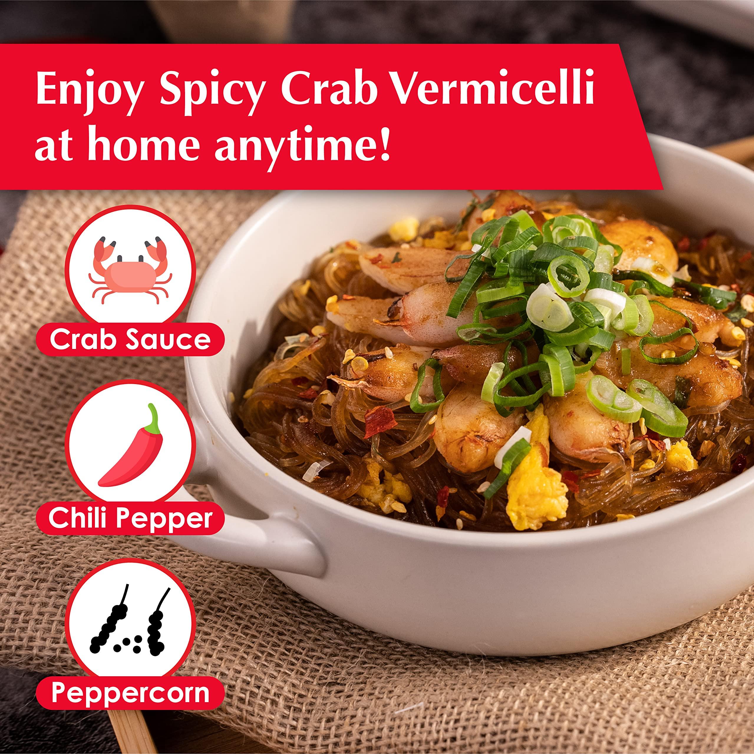 Chef Dragon Chef Dragon Singapore Chili Spicy Crab Flavored Vermicelli Noodles, Non-Fried Instant Noodle, Low GI Diet, 8.5 oz, Pack of 1 (3 Count)