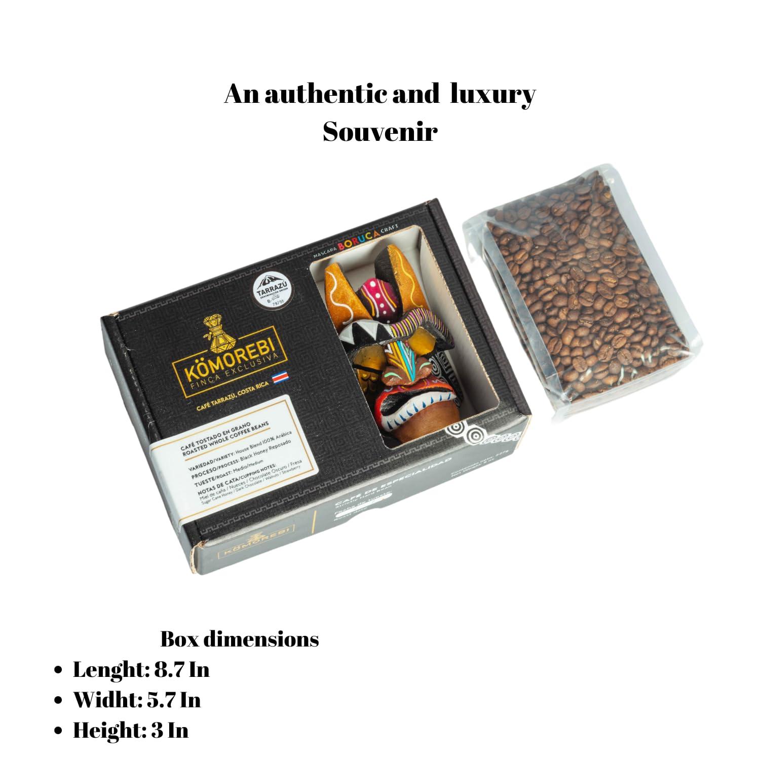 KMOREBI FINCA EXCLUSIVA KOMOREBI FINCA EXCLUSIVA - Special Edition Pack (8oz premium whole bean roasted coffee + Handmade Wood Craft Souvenir 4.7x3.2In) - from Tarrazu, Costa Rica