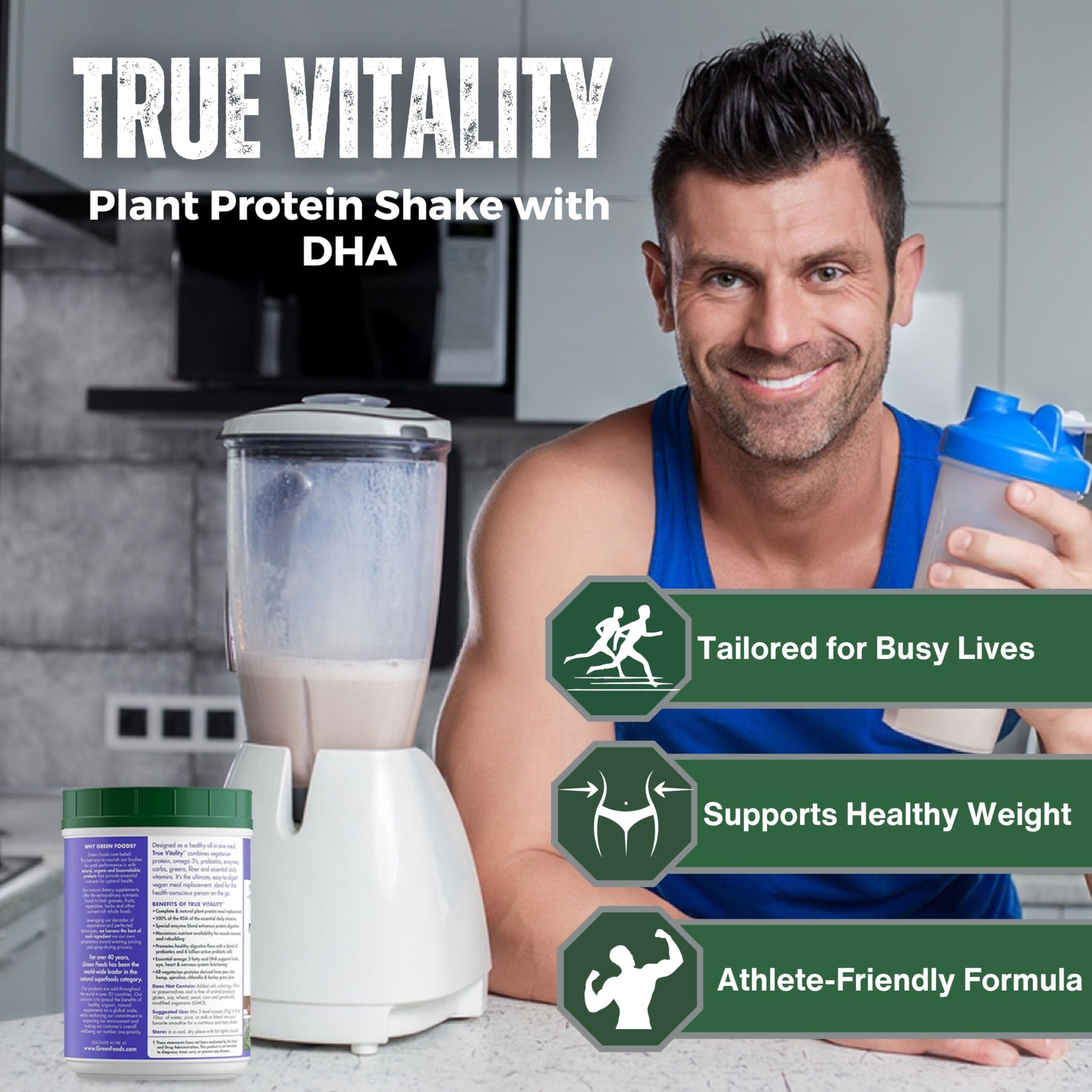 Worldwide Nutrition Worldwide Nutrition Bundle,2 Items: Green Foods True Vitality Pure Nourish Shakes - Vegan Meal Replacement Protein Shake Powder with DHA for Gut Health - 25.2oz Chocolate and Multi-Purpose Key Chain