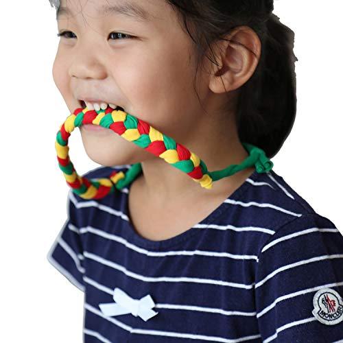 pinklilycare 2 Pack Sensory Chewing Necklace for Autism ADHD Oral Motor Children with Fabric Chew Band Alternative to Chewing Shirts and Clothing