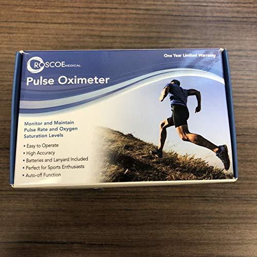 Roscoe Medical Roscoe Medical Finger Pulse Oximeter Oxygen Saturation Monitor - Pulse Ox Fingertip o2 Monitor for Pediatric and Adult - Sports and Aviation Use Only (Pack of 2)