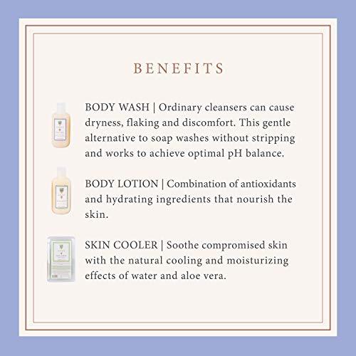 Lindi Skin LINDI SKIN Soothing Body Treatment Trio - Includes Body Wash, Body Lotion, and Cooler Pad - Relieves Painful Effects of Radiation Burn - Dermatologist & Allergy Tested Skin Care Products