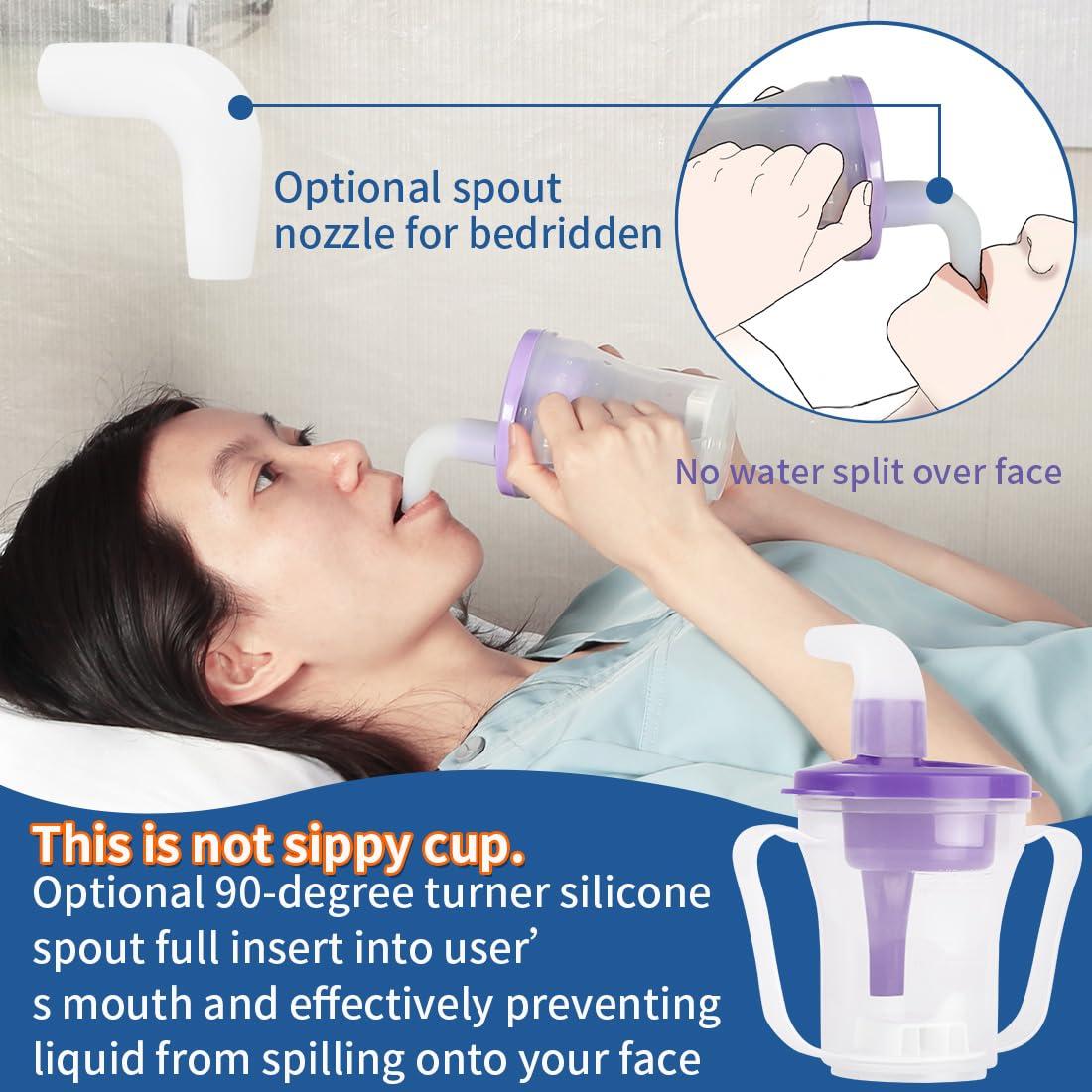 Ehucon Ehucon Dysphagia Regulating Drinking Cup for Swallowing and Disorders People,Dispenses 5cc or 10cc of Liquid Each Time,No Thickener is Used.Helps to Prevent Choking