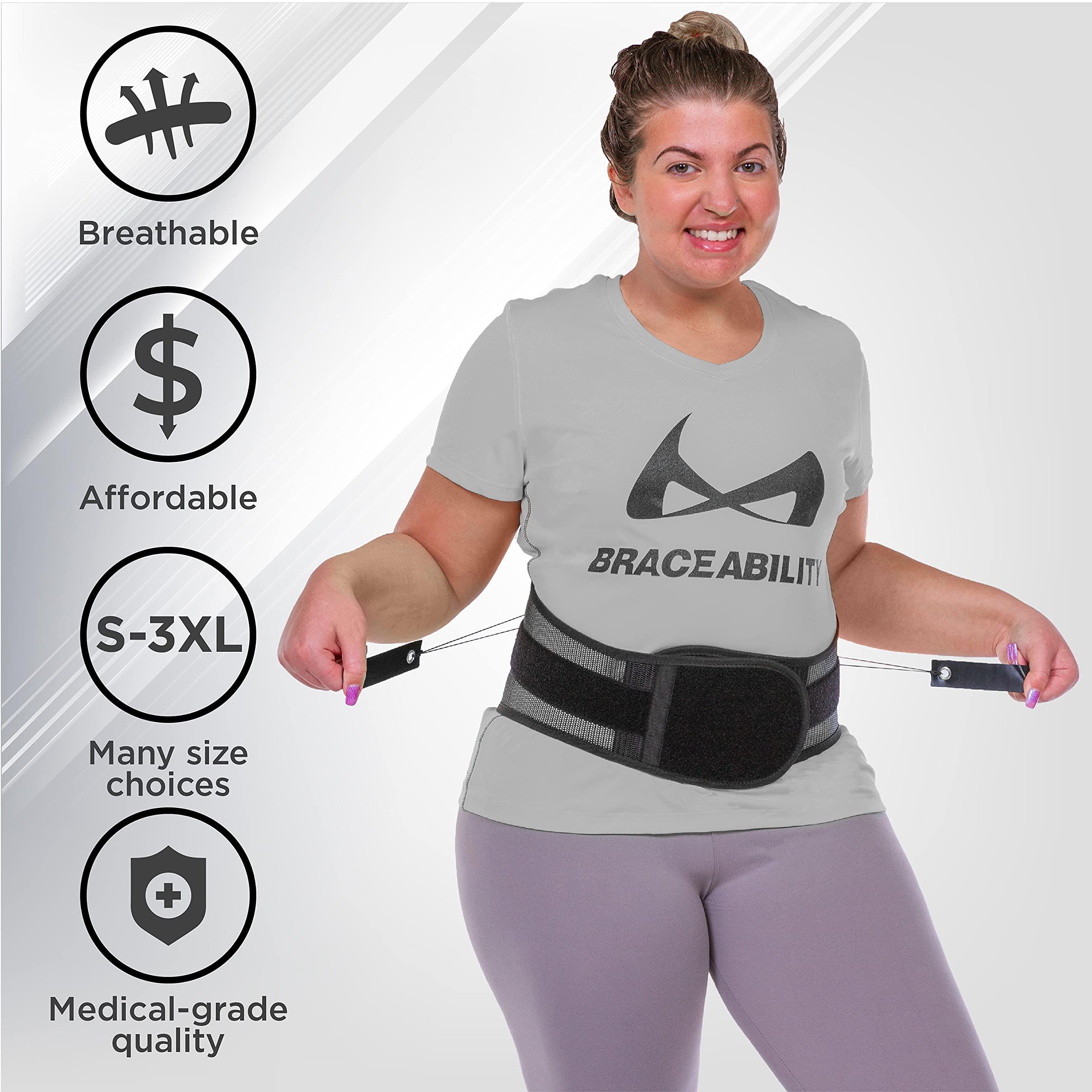 BraceAbility BraceAbility Spondylolisthesis Back Brace - Ankylosing Spondylolysis Lumbar Spine Corset Stabilizer Belt for Pars Defect Lower Back Pain, Anterolisthesis Support, Spinal Fracture Treatment (XL)