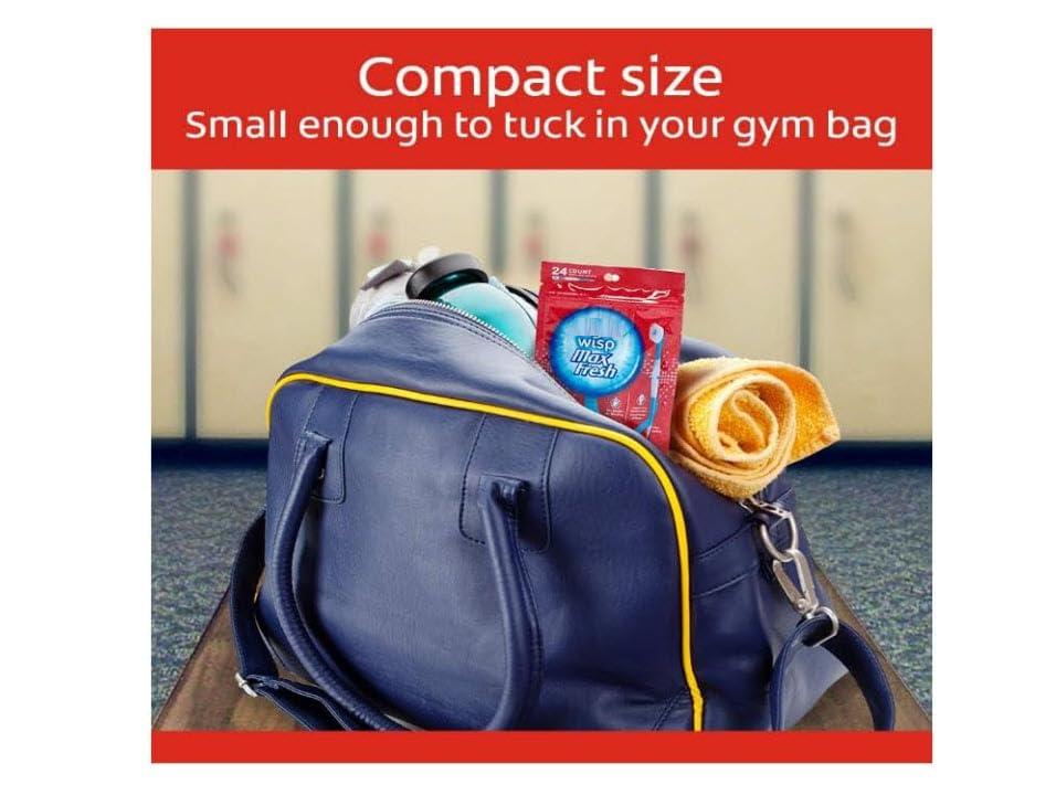 Generic Colgate Max Fresh Wisp Disposable Mini Toothbrush, Peppermint - 24 Count, 5-Pack