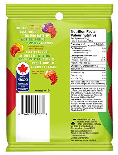 Twizzlers Twizzlers Gummies- Tangy Tongue Twisters Candy, 182g/6.4 oz. (10ct) {Imported from Canada}