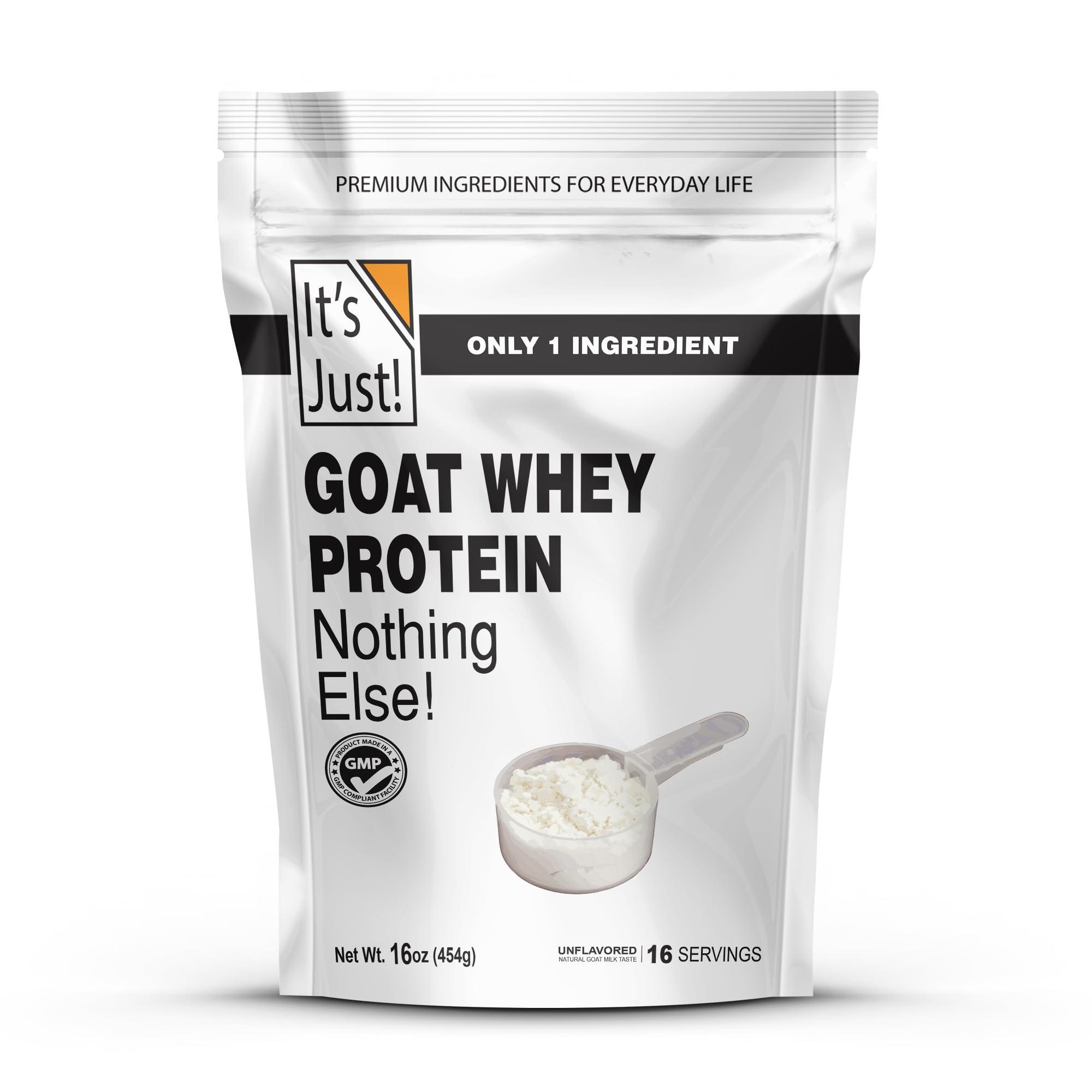 It\'s Just! It\'s Just! - Goat Whey Protein Concentrate, Made in USA, Pasture Raised Goat Milk, One Ingredient