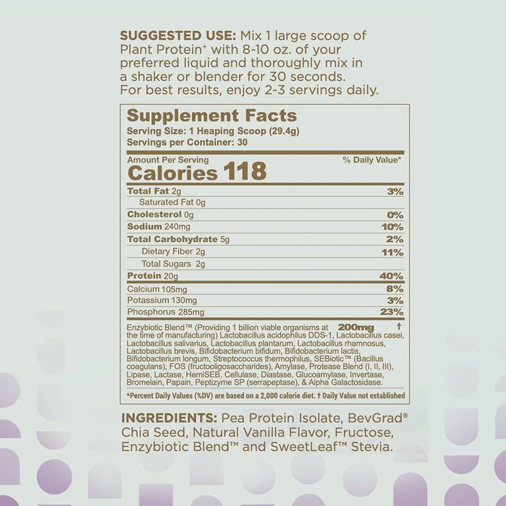 nbpure nbpure Earthy Andy Plant Powered Protein, Gluten-Free, Non-GMO, Cruelty Free Pea Protein Powder, Vanilla, 30 Servings