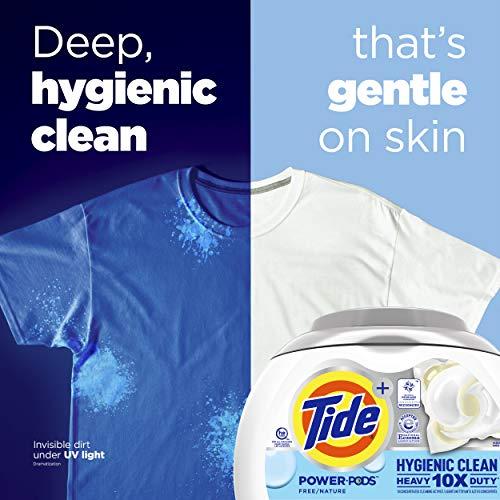 Tide Tide Hygienic Clean Heavy Duty 10x Free Power PODS Laundry Detergent, 63 count, Unscented, For Visible and Invisible Dirt