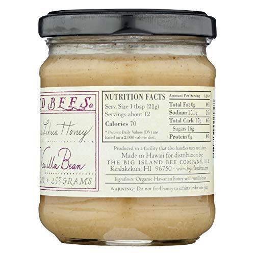 Big Island Bees Raw Hawaiian Honey, Single Floral Variety by Big Island Bees (Ohia Lehua with Vanilla, 9 oz)