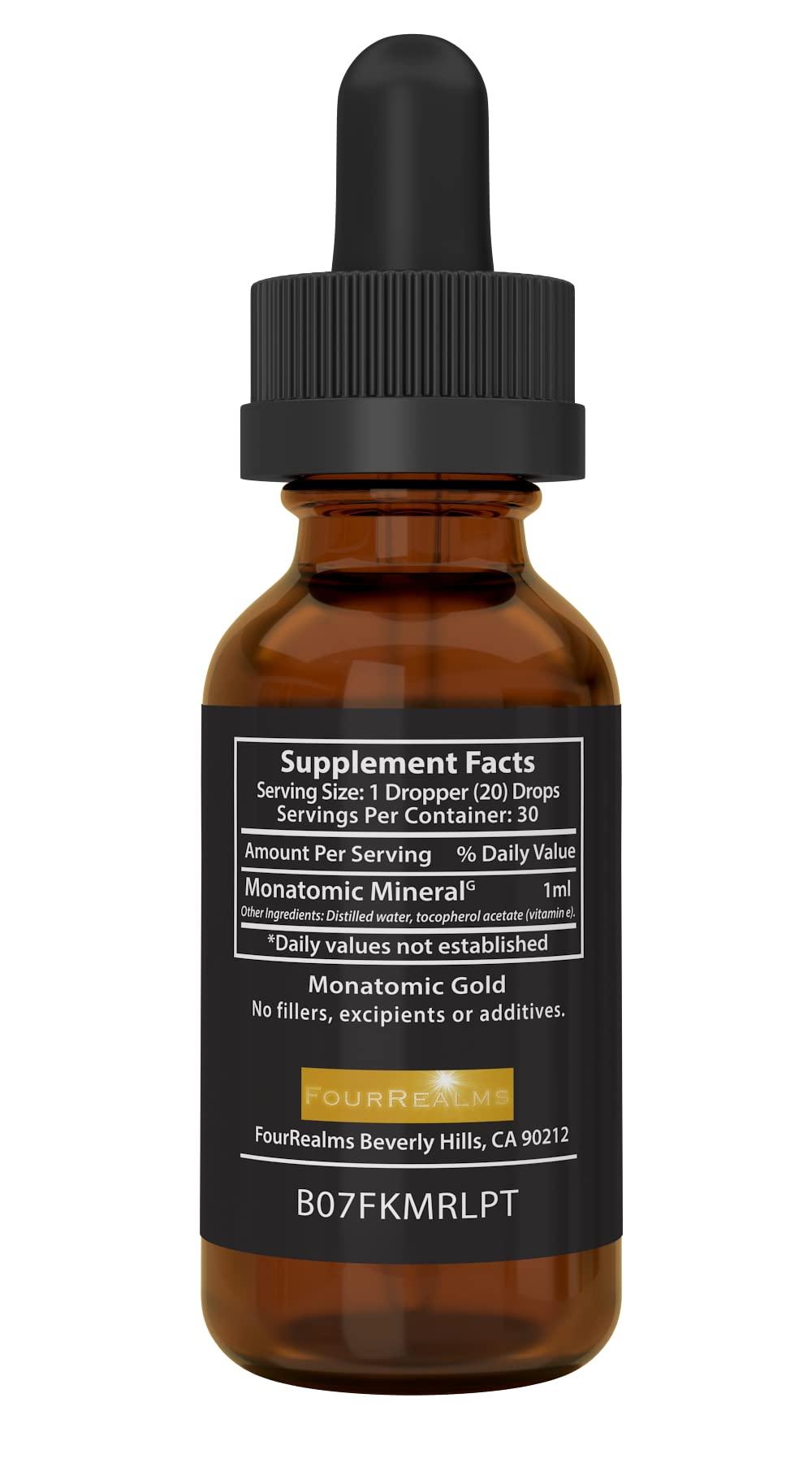 Liquid Gold ORMUS Ormus Monoatomic Gold Rich in Pure M-State Minerals & White Powder Gold - Pure 24k Gold -Trace Mineral Solution 1 oz