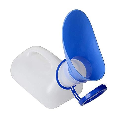 ASkinds Portable Urinal Bottle Unisex Urinal Bottle Pee Storage Bottle with Lid Funnel for Men Women Car Travel Camping Outdoor(1000ml)
