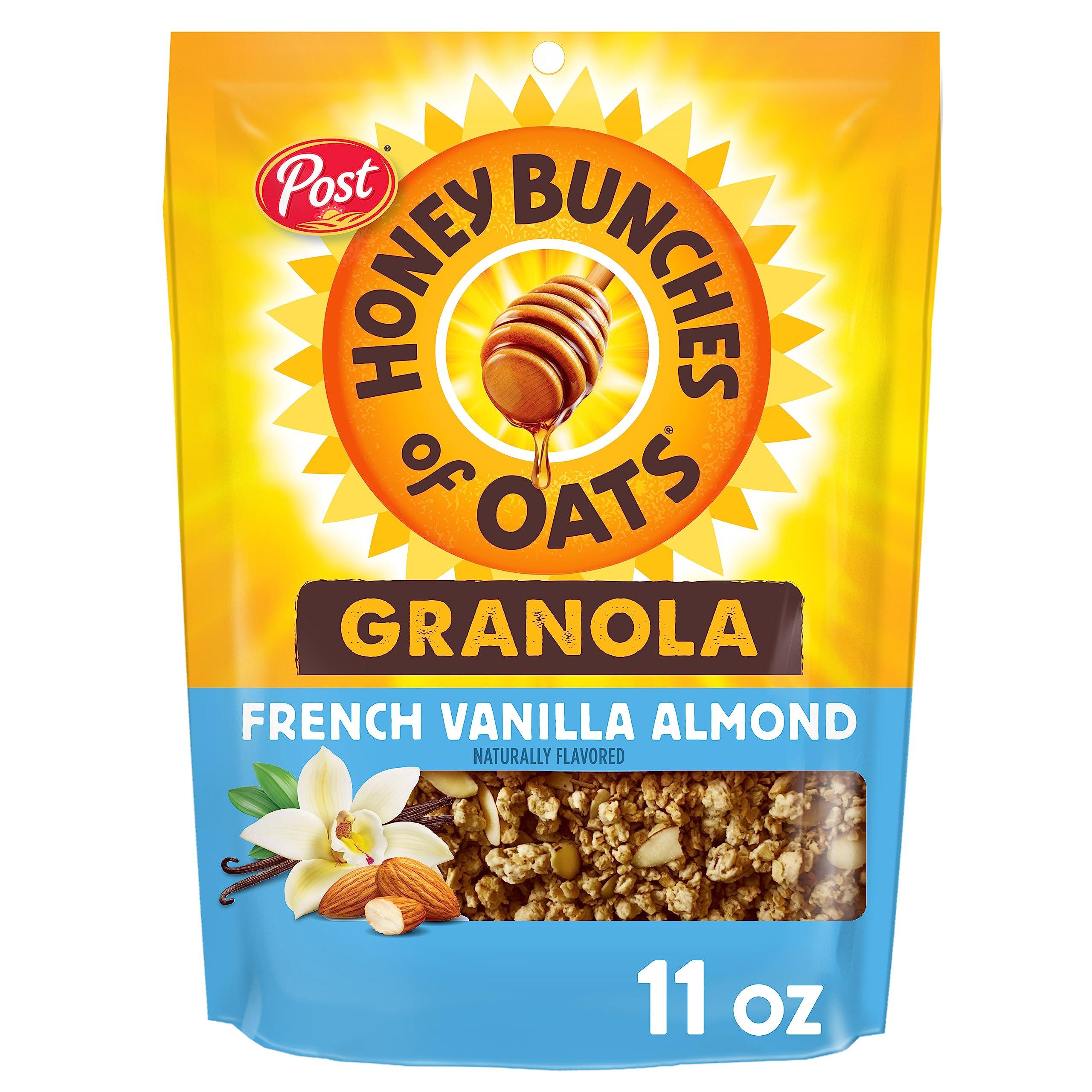 Honey Bunches of Oats Honey Bunches of Oats French Vanilla Granola Cereal and Snack, Good Source of Fiber, made with Whole Grain Breakfast Cereal, 11 Ounce Pouch