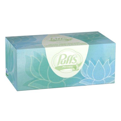 Procter & Gamble Puffs Plus Lotion Facial Tissues; 6 Family Boxes; 124 Tissues per Box