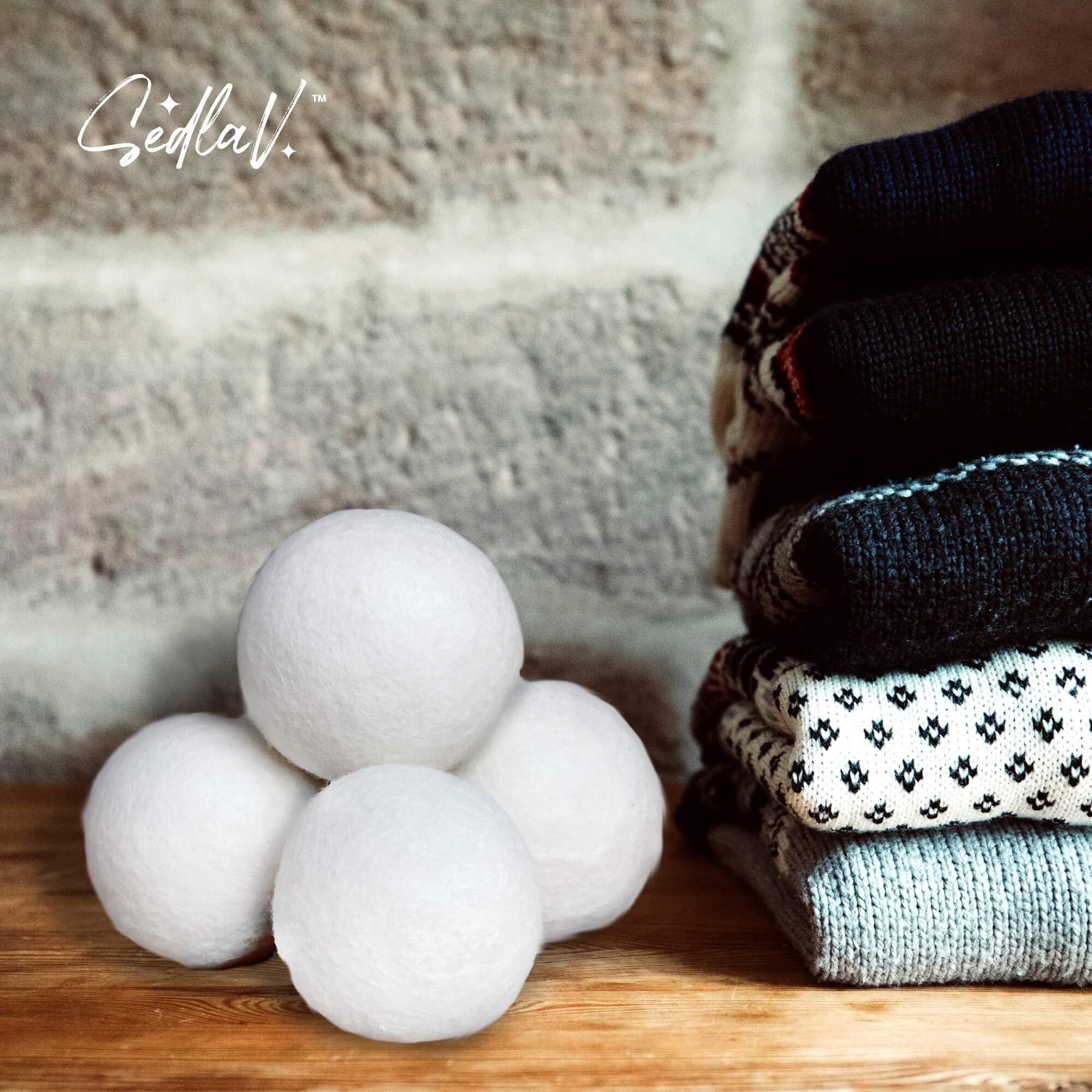 SEDLAV SEDLAV Natural Wool Dryer Balls - Earth Breeze Laundry Sheets Alternative - Wool Dryer Balls Laundry Reusable - Reduces Wrinkles, Energy Saving (12)