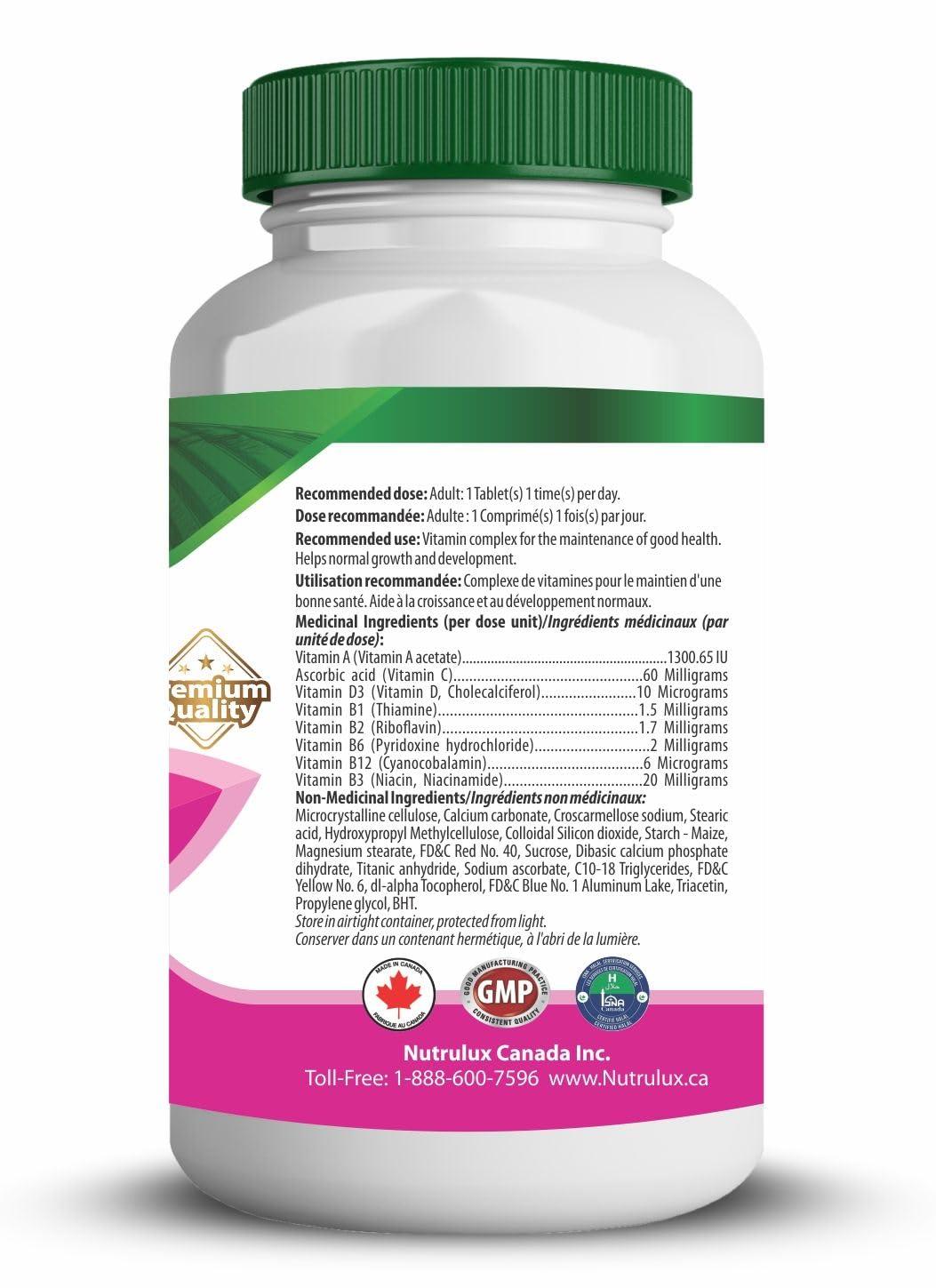 NutruLux NutruLux Women\'s Multivitamin - Halal, Vegan Gelatin-Free, High Vitamin C - Daily Wellness Tablets for Women\'s Health - Immune Support - Energy Boost - 60 Tablets (3)