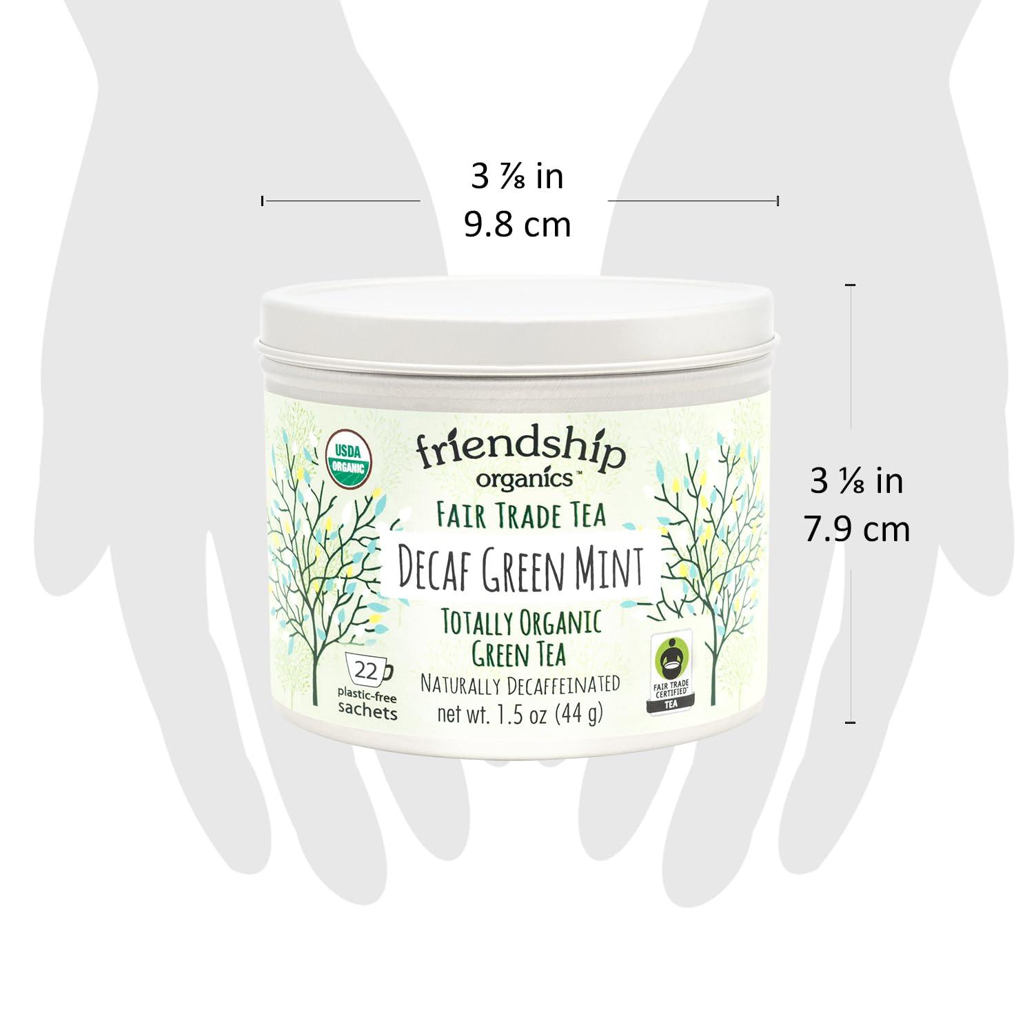 Friendship Organics Friendship Organics Decaf Green Mint Tea Bags, Organic and Fair Trade 22 Count