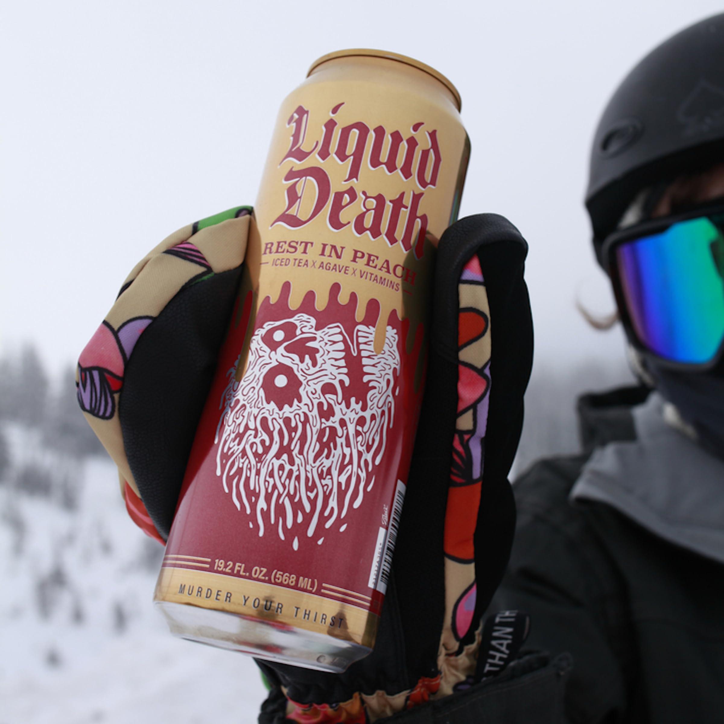 Liquid Death Liquid Death, Rest In Peach Iced Tea, 8-Pack (King Size 19.2oz Cans), Peach Flavored Tea Sweetened With Real Agave, B12 & B6 Vitamins, Low Calorie & Low Sugar