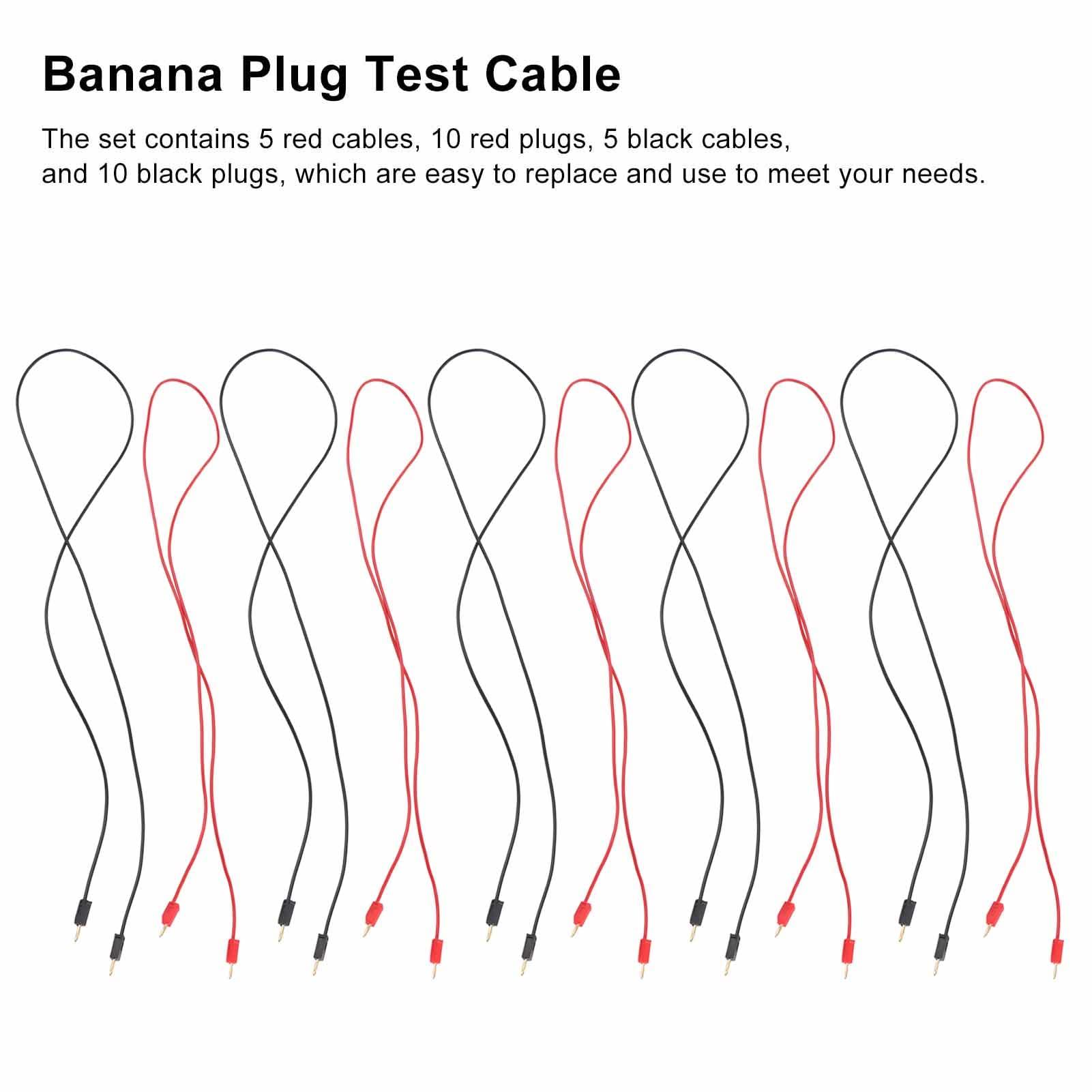 BROLEO Banana Plug Test Line 10A for PVC for Test Cable 2Mm 0.44Mm Plating Plated Experiment Line Trial Line Outlet Plug Testing Cable Test Leads