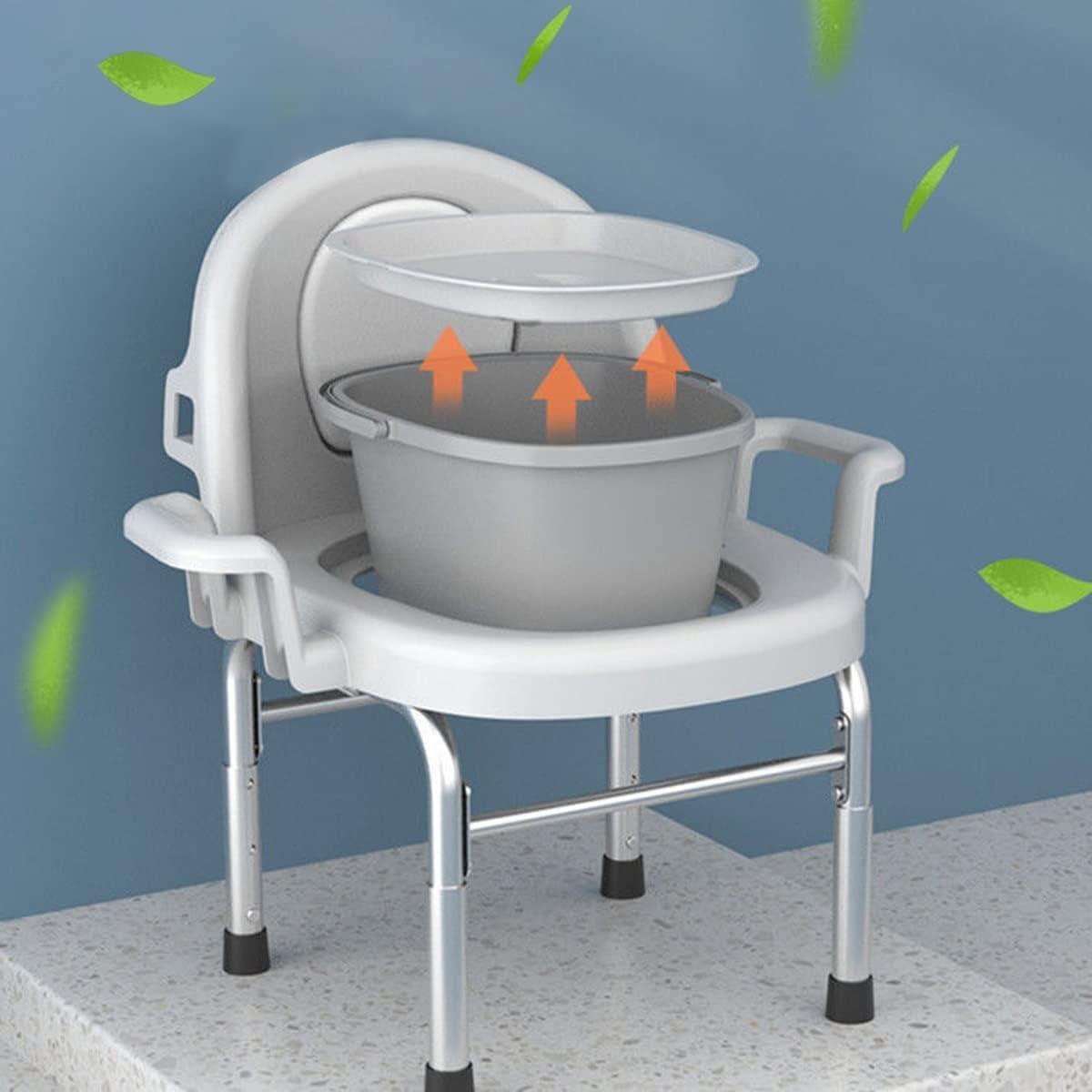 JITEM JITEM Bathroom Portable Bedside Commode Chair for Toilet Height Adjustable Adult Potty Chair Anti Slip and Anti Rollover Shower Stool for Home & Bedroom Use Home Use