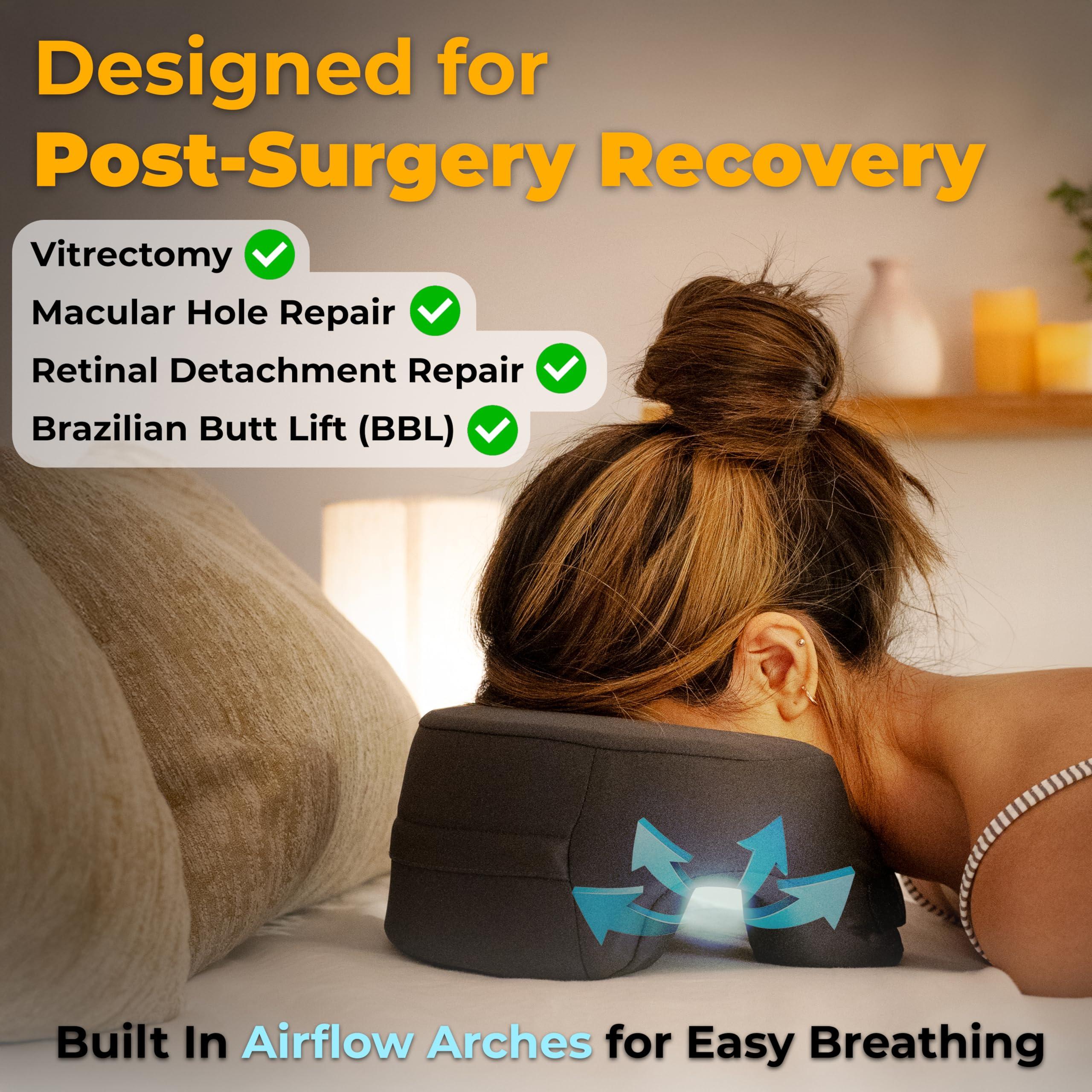 ZENCLOUD9 Faceplant Face Down Pillow - Adjustable Memory Foam Stomach Sleeping Pillow - Face Down Pillow after Eye Surgery - Massage Headrest for Bed - and Prone Cushion for Rest and Recovery Reimagined