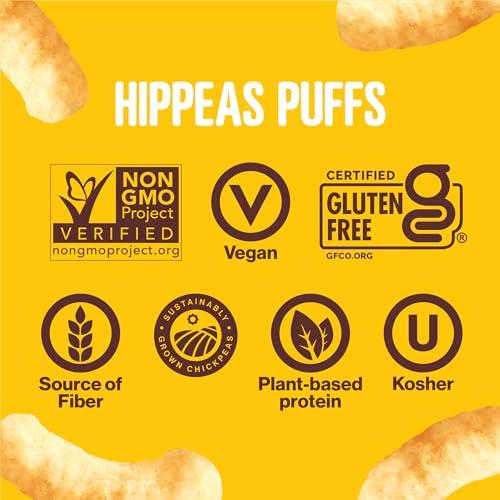Hippeas Hippeas Chickpea Puffs, Nacho Vibes, 4 Ounce (Pack of 1), 4g Protein, 3g Fiber, Vegan, Gluten-Free, Crunchy, Plant Protein Snacks
