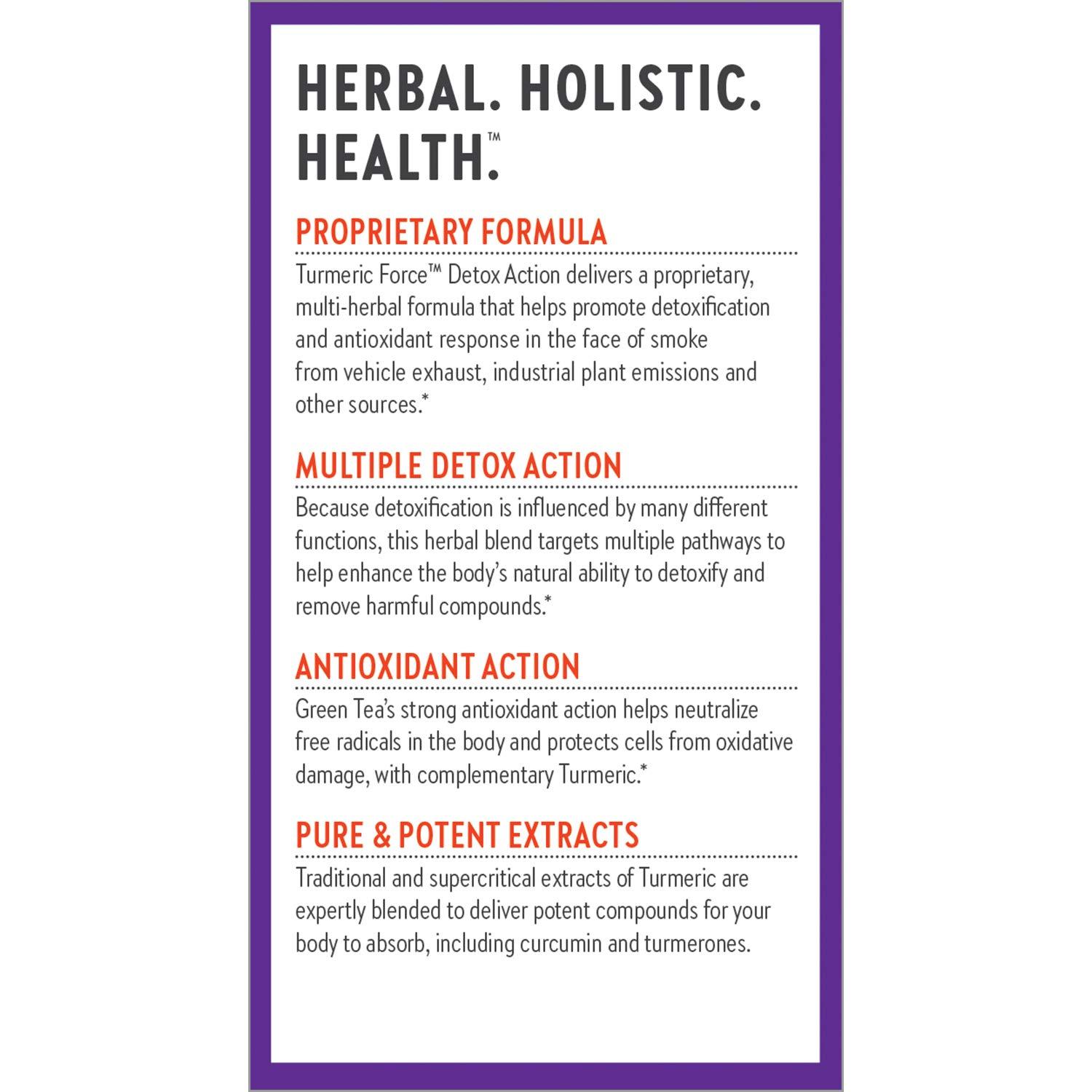 New Chapter New Chapter Turmeric Supplement + Daily Detox Turmeric Force Detox Action with Green Tea + Ginger + NO Black Pepper Needed + NonGMO Ingredients Vegetarian Capsule, 60 Count