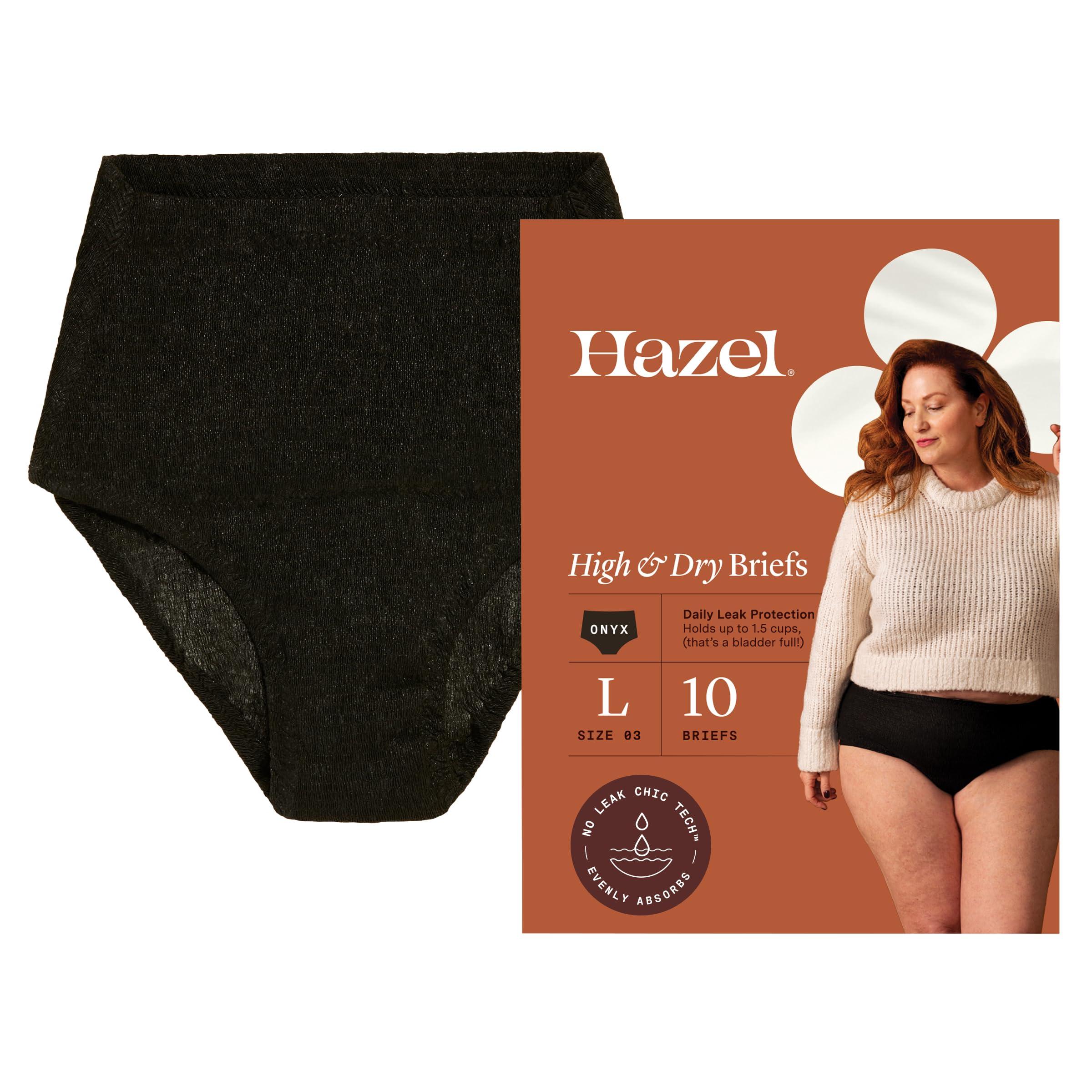 Hazel Hazel High-Waist Pull-Ups Disposable Womens Underwear, Black, Large, 10 Counts, Pack of 1