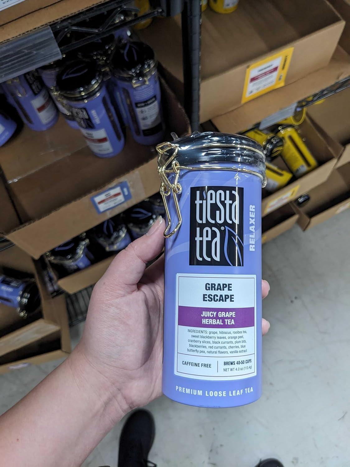 Tiesta Tea Tiesta Tea - Grape Escape | Loose Leaf | Juicy Grape Herbal Tea | Non Caffeinated Fruit Blends | Make Hot or Iced Up to 50 Cups | 4 oz Refillable Tin