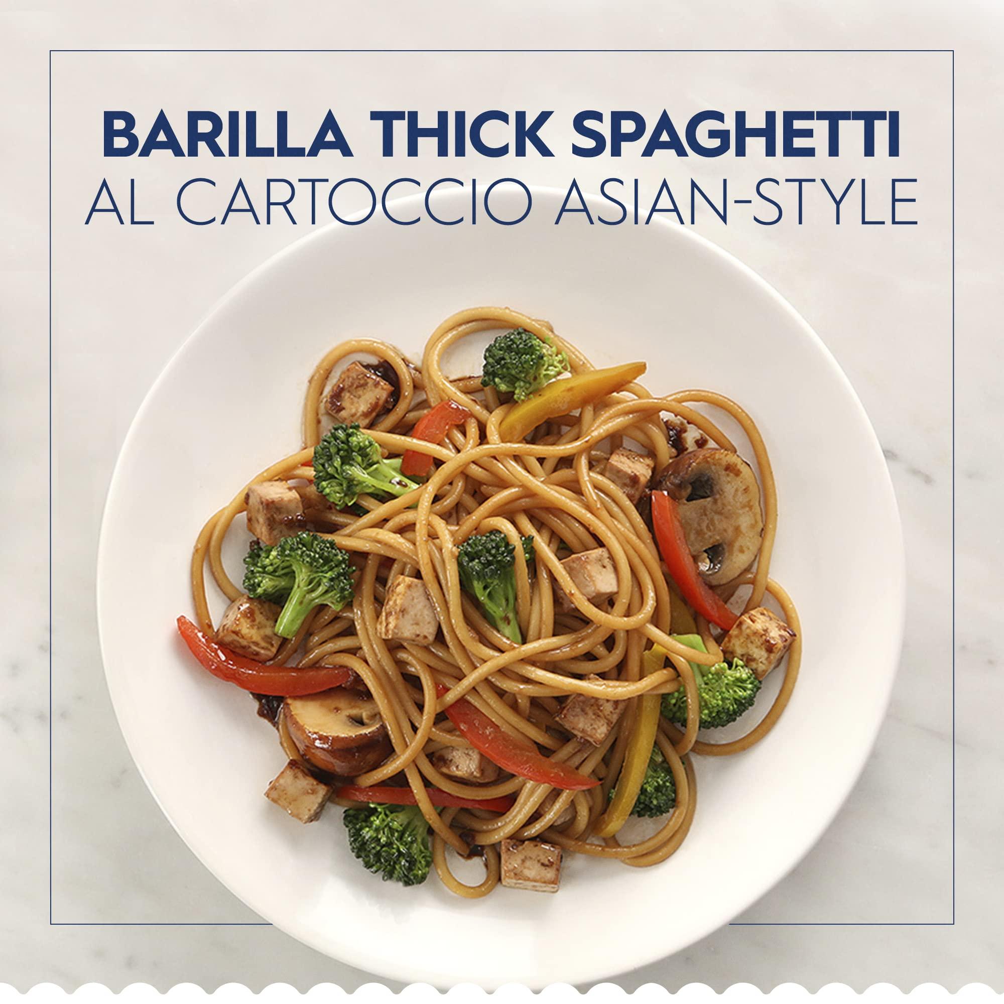 Barilla Barilla Thick Spaghetti Pasta, 16 oz. Box (Pack of 20) - Non-GMO Pasta Made with Durum Wheat Semolina - Kosher Certified Pasta