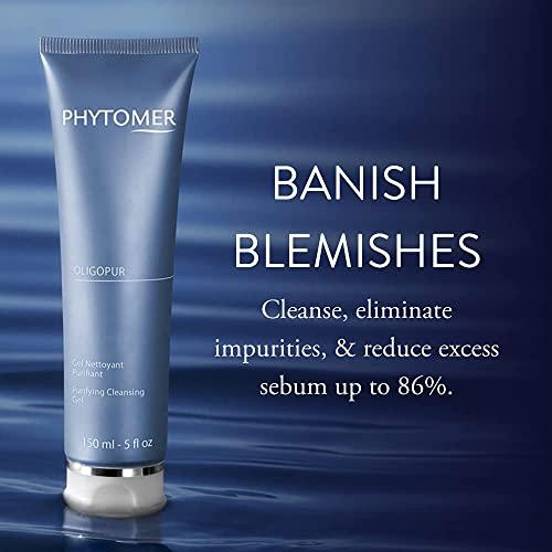 Phytomer Phytomer Oligopur Purifying Cleansing Gel | Skin Balancing, Oil Absorbing Face Cleanser | Energizing Face Wash Prevents Dull Skin Tone | Safe, Natural Ingredients | Sustainable & Eco-Friendly | 150ml