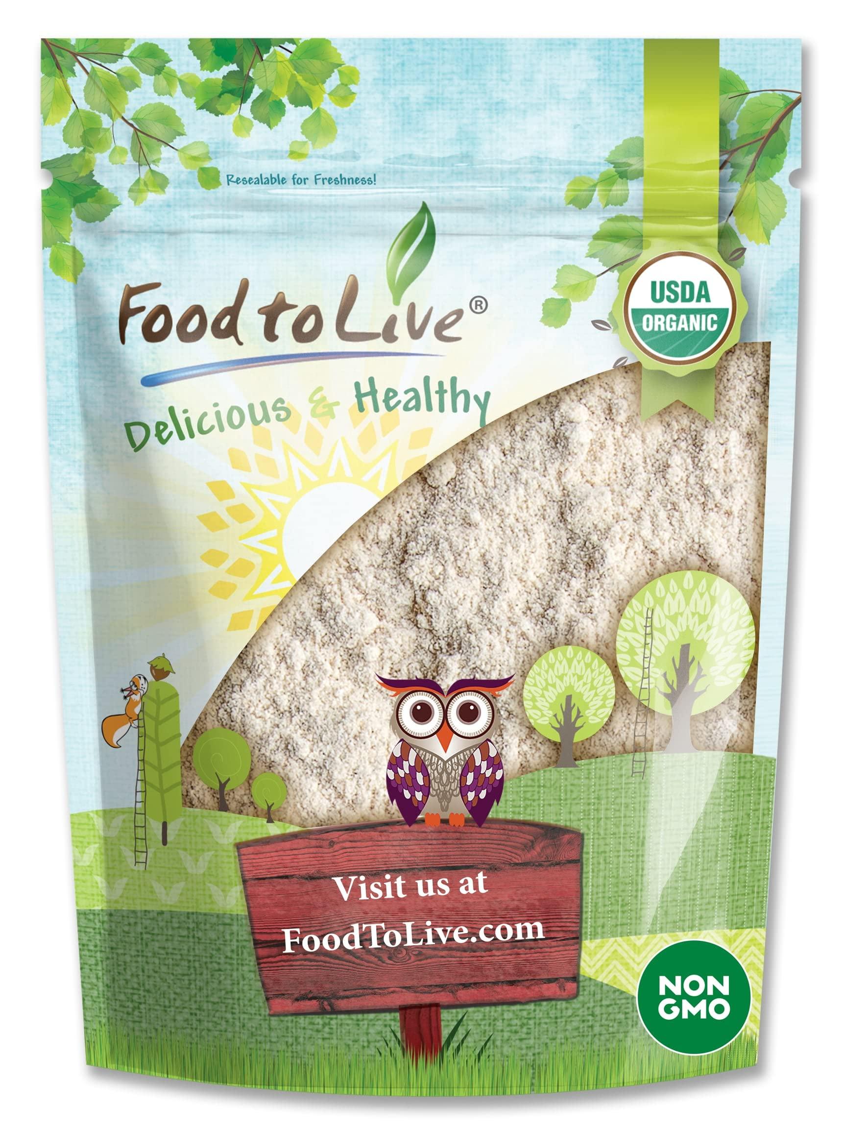 Food to Live Food to Live Gluten Free Organic Amaranth Flour, 4 Pounds Non-GMO Whole Grain Flour, Vegan Fine Meal, Bulk Powder. High in Fiber, Protein. Great for Cooking, Baking, and as Thickener