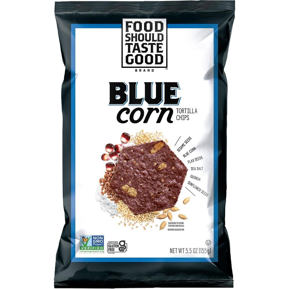 Food Should Taste Good Food Should Taste Good Blue Corn Tortilla Chips, 5.5 oz. (Pack of 6)